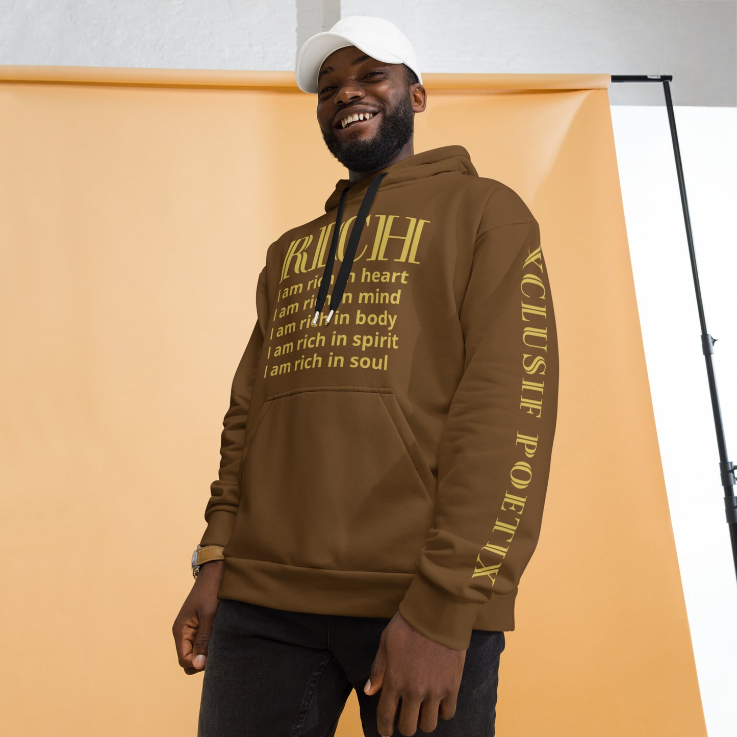 RICH BY XCLUSIF POETIX BROWN & GOLD Unisex Hoodie