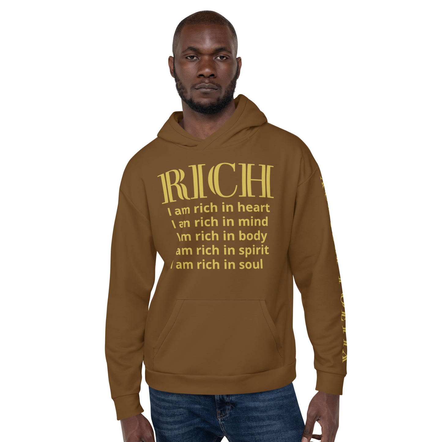 RICH BY XCLUSIF POETIX BROWN & GOLD Unisex Hoodie