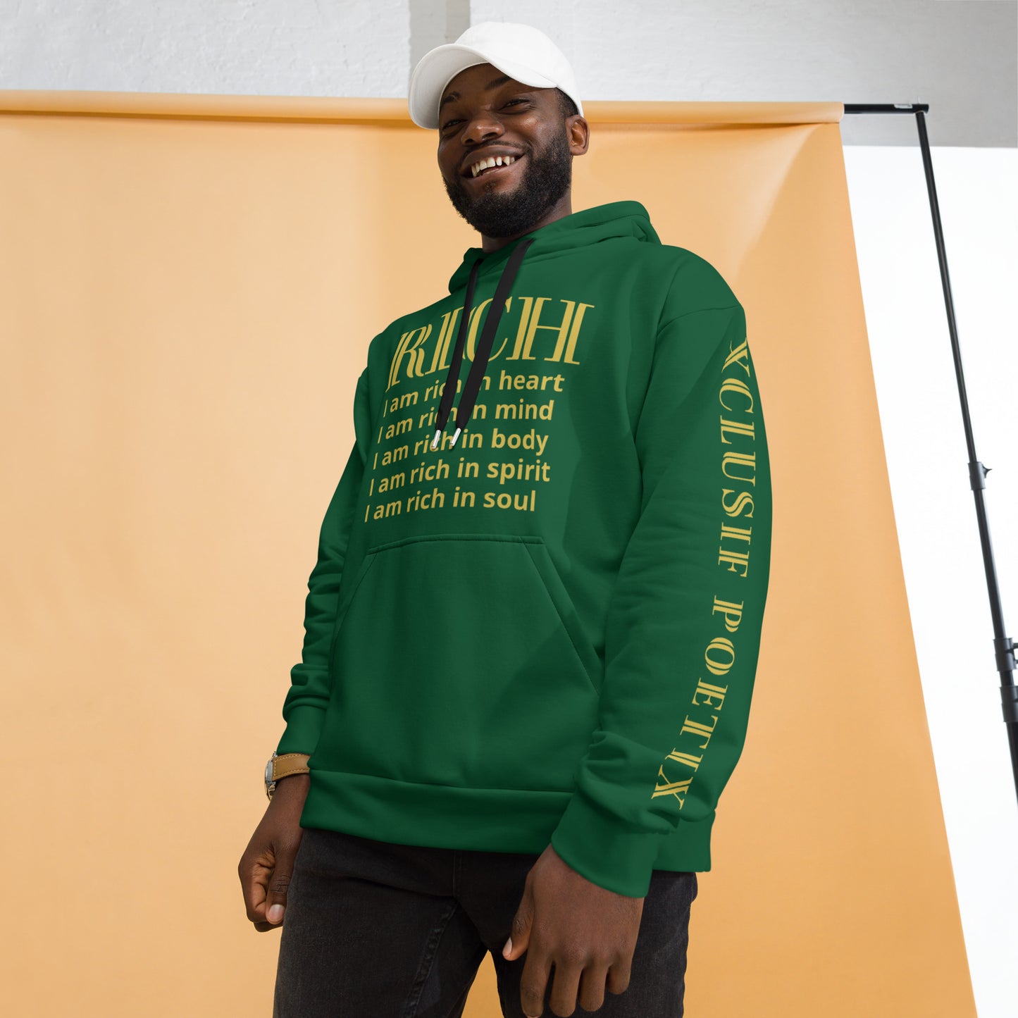 RICH BY XCLUSIF POETIX FOREST GREEN & GOLD Unisex Hoodie