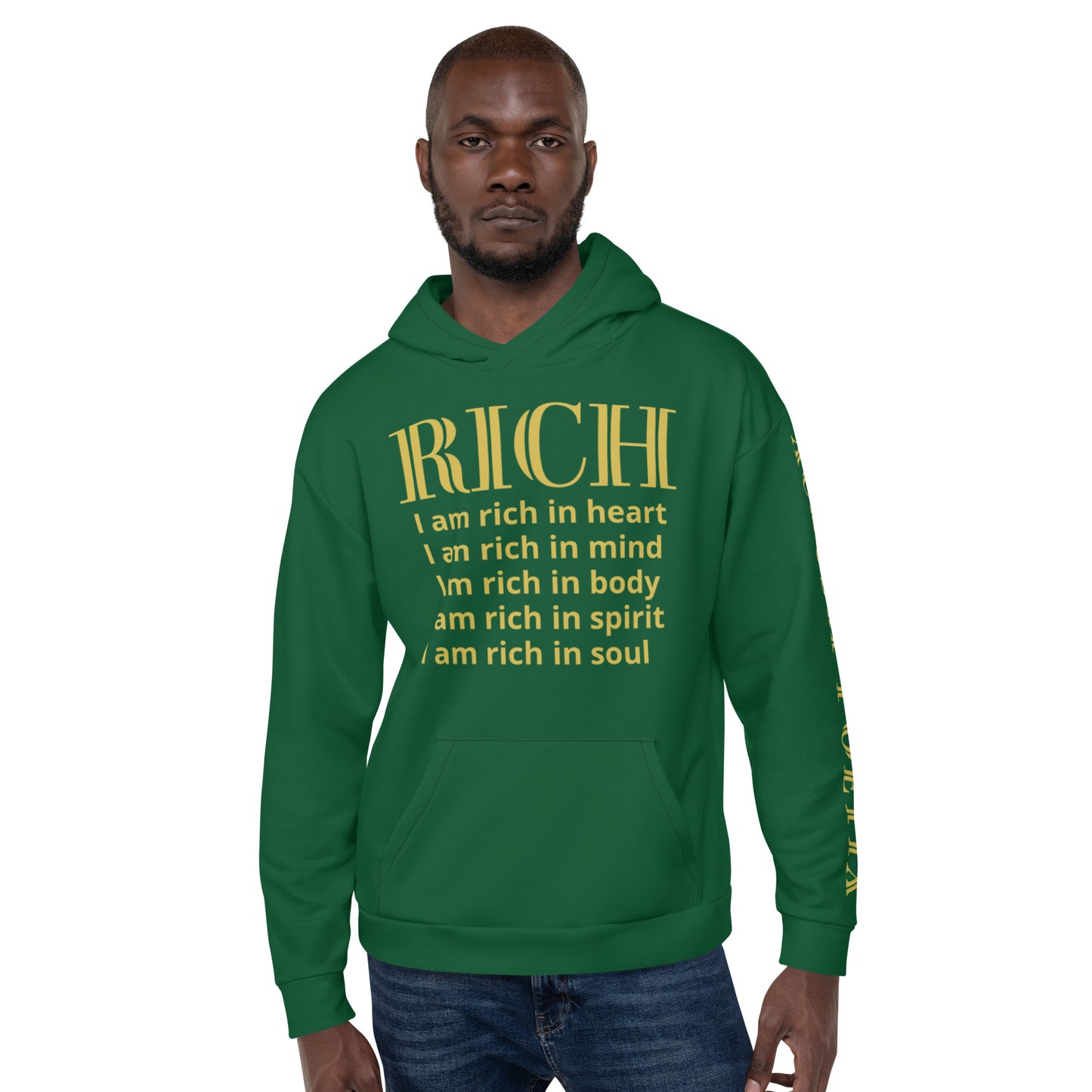 RICH BY XCLUSIF POETIX FOREST GREEN & GOLD Unisex Hoodie