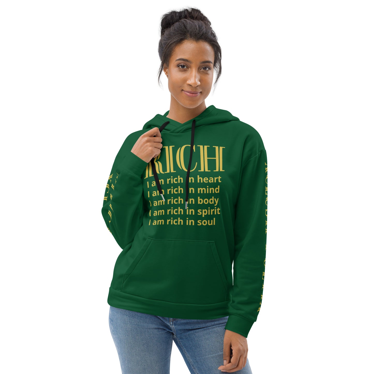 RICH BY XCLUSIF POETIX FOREST GREEN & GOLD Unisex Hoodie