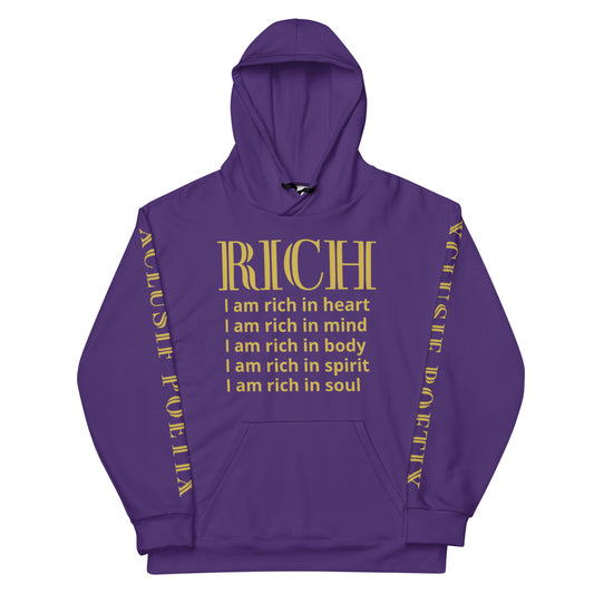 RICH BY XCLUSIF POETIX PURPLE & GOLD Unisex Hoodie