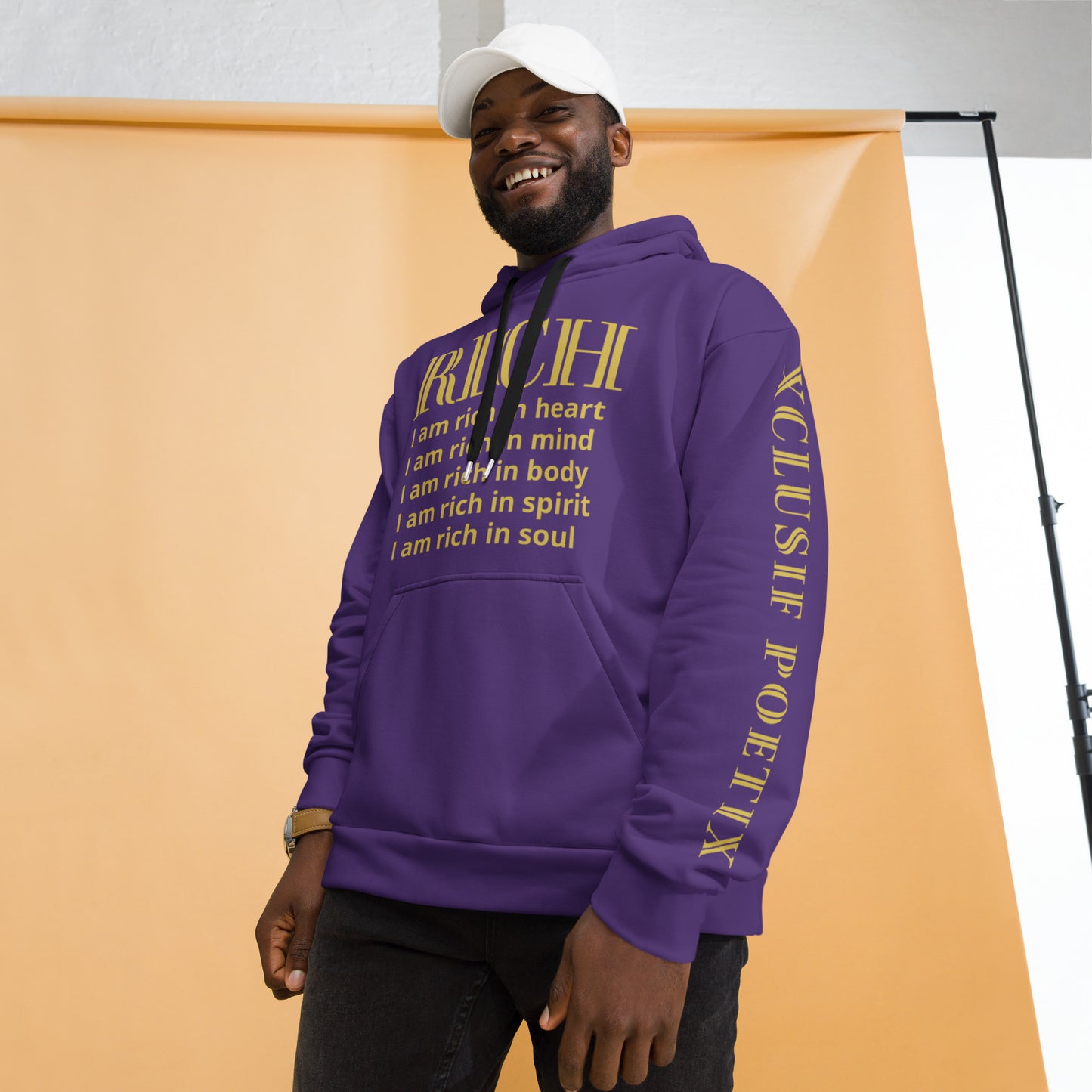 RICH BY XCLUSIF POETIX PURPLE & GOLD Unisex Hoodie