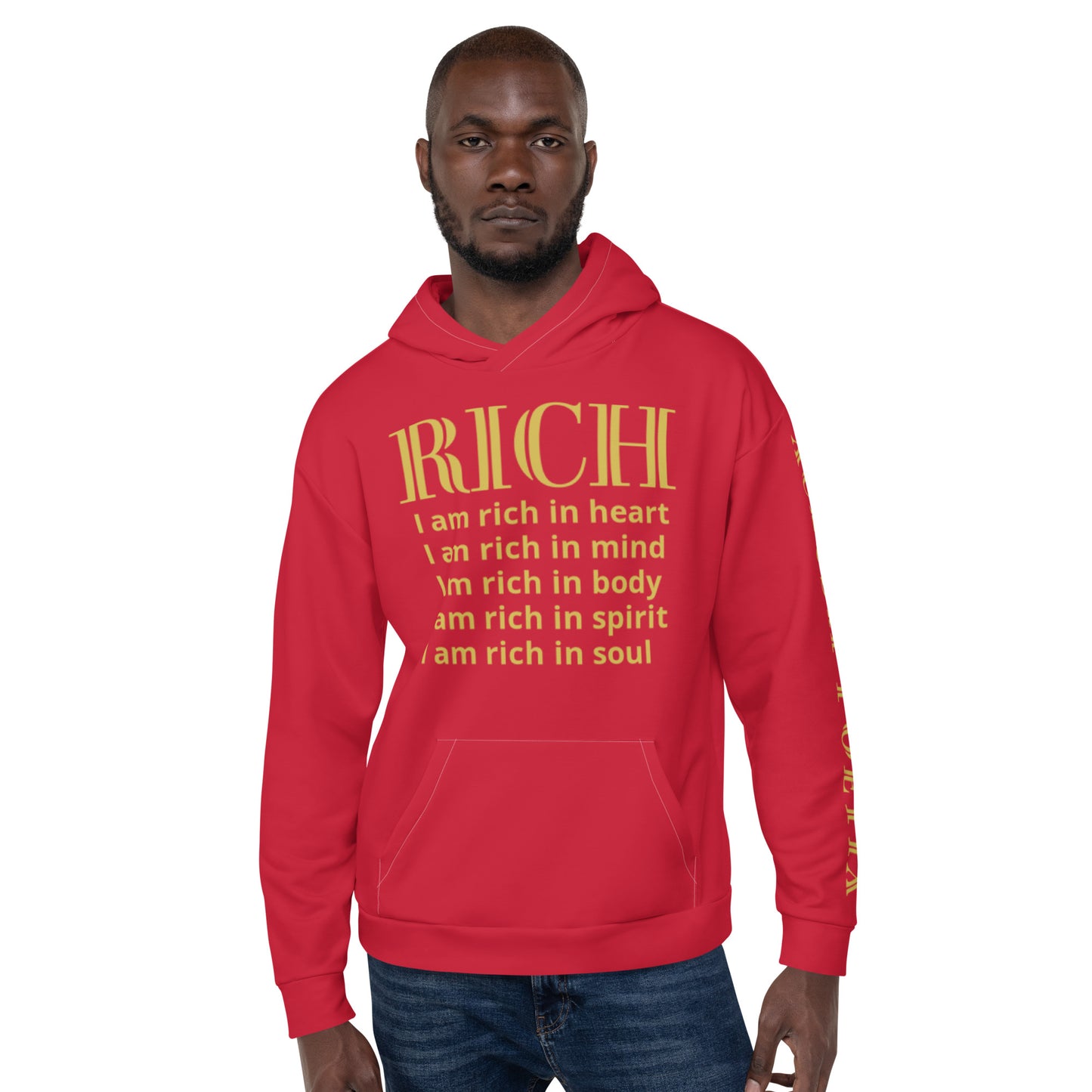 RICH BY XCLUSIF POETIX RED & GOLD Unisex Hoodie