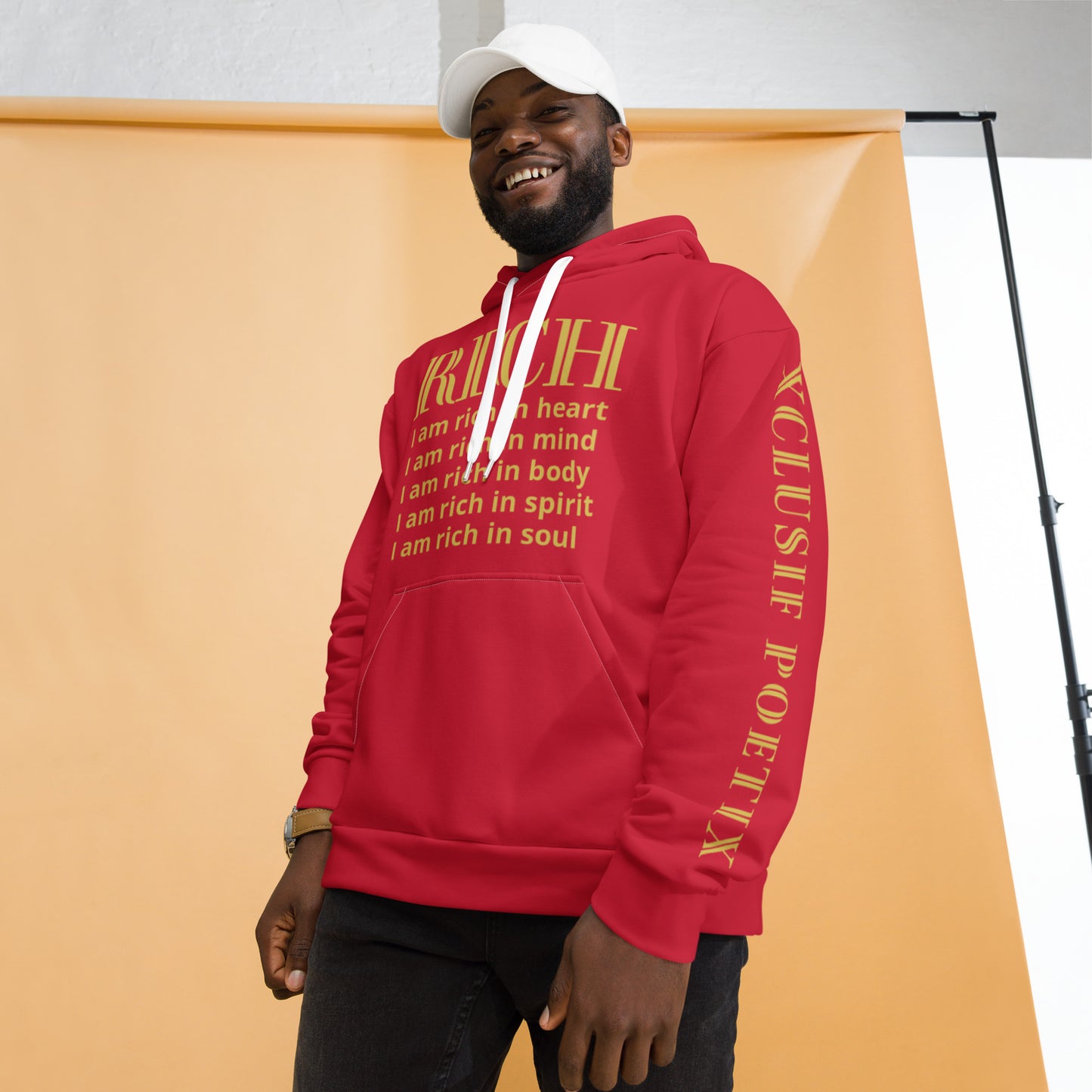 RICH BY XCLUSIF POETIX RED & GOLD Unisex Hoodie