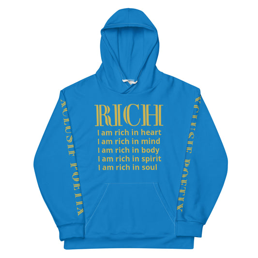 RICH BY XCLUSIF POETIX BLUE & GOLD Unisex Hoodie