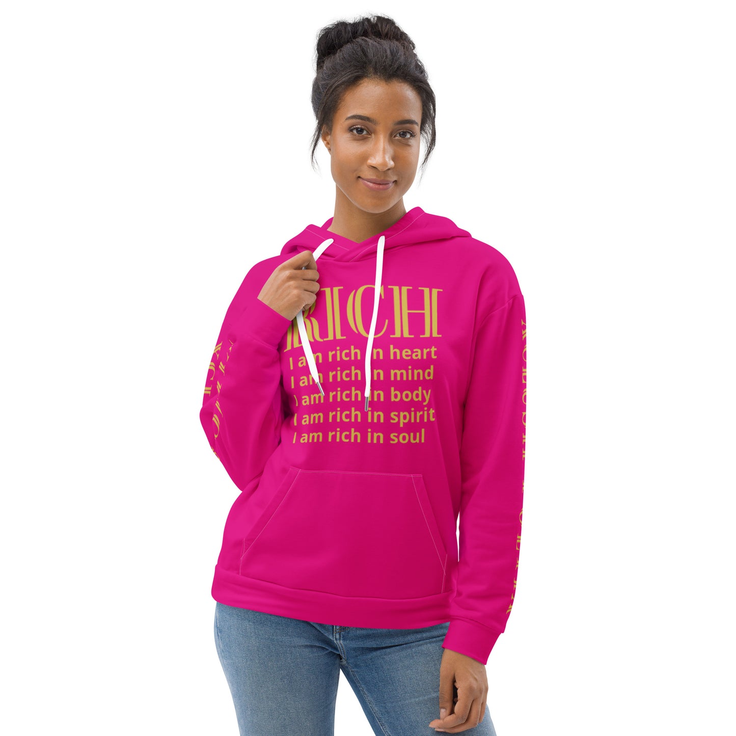 RICH BY XCLUSIF POETIX HOT PINK & GOLD Unisex Hoodie