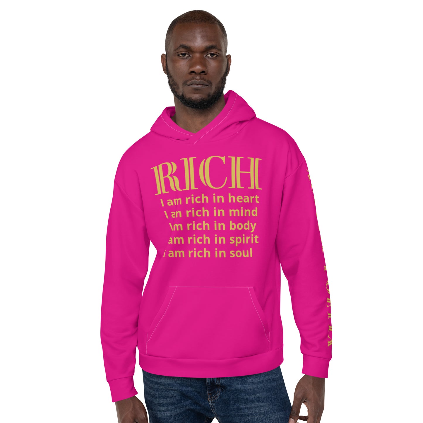 RICH BY XCLUSIF POETIX HOT PINK & GOLD Unisex Hoodie