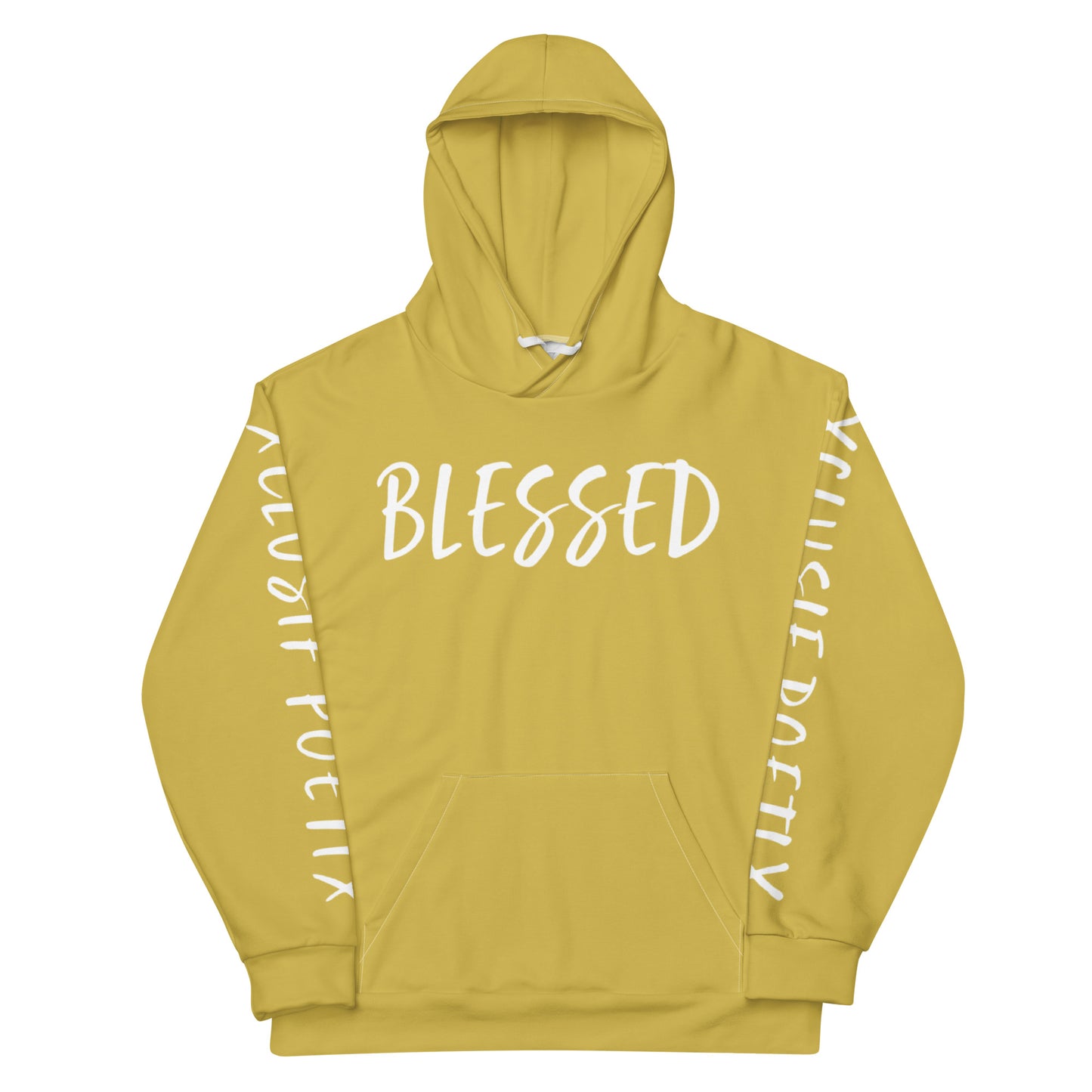 BLESSED BY XCLUSIF POETIX GOLD & WHITE Unisex Hoodie