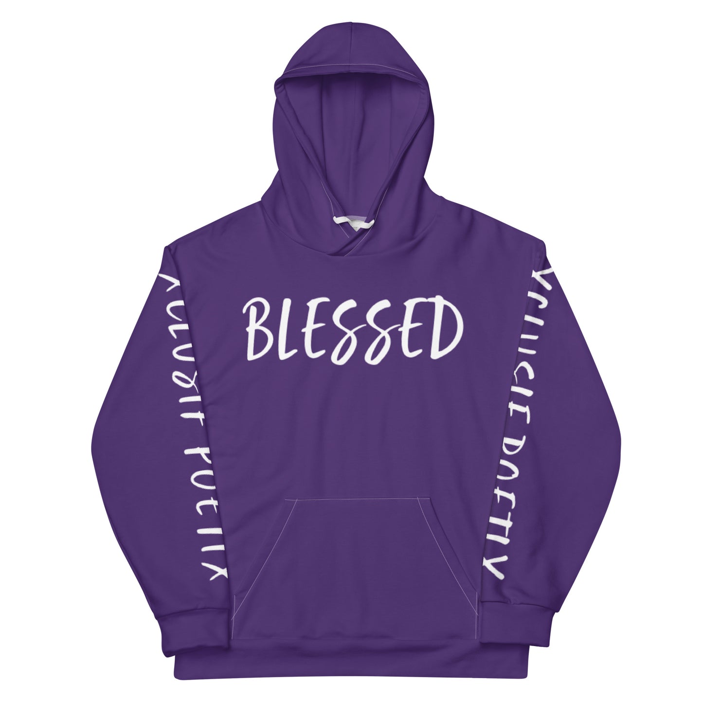 BLESSED BY XCLUSIF POETIX PURPLE & WHITE Unisex Hoodie