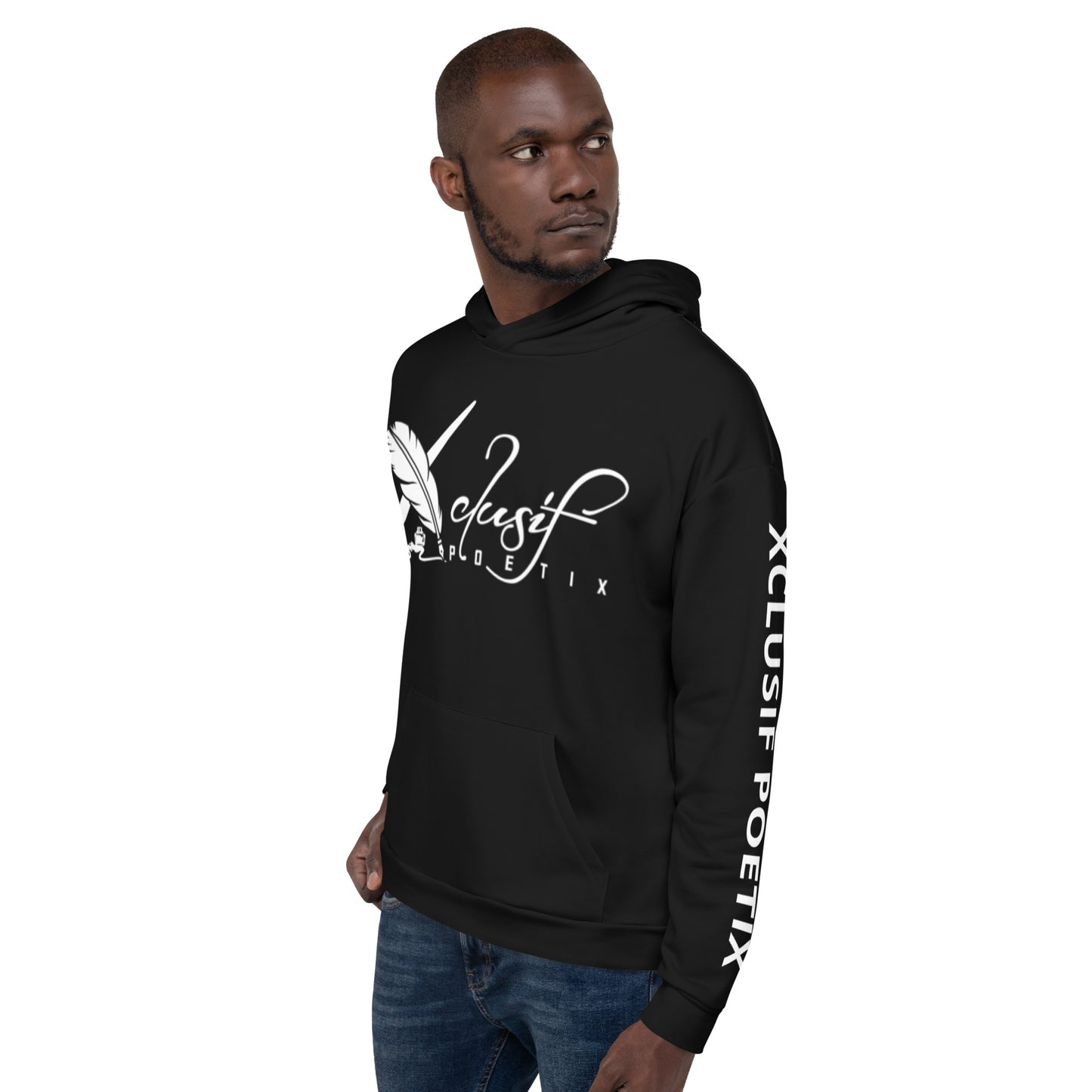 XCLUSIF POETIX BLACK & WHITE Unisex Hoodie