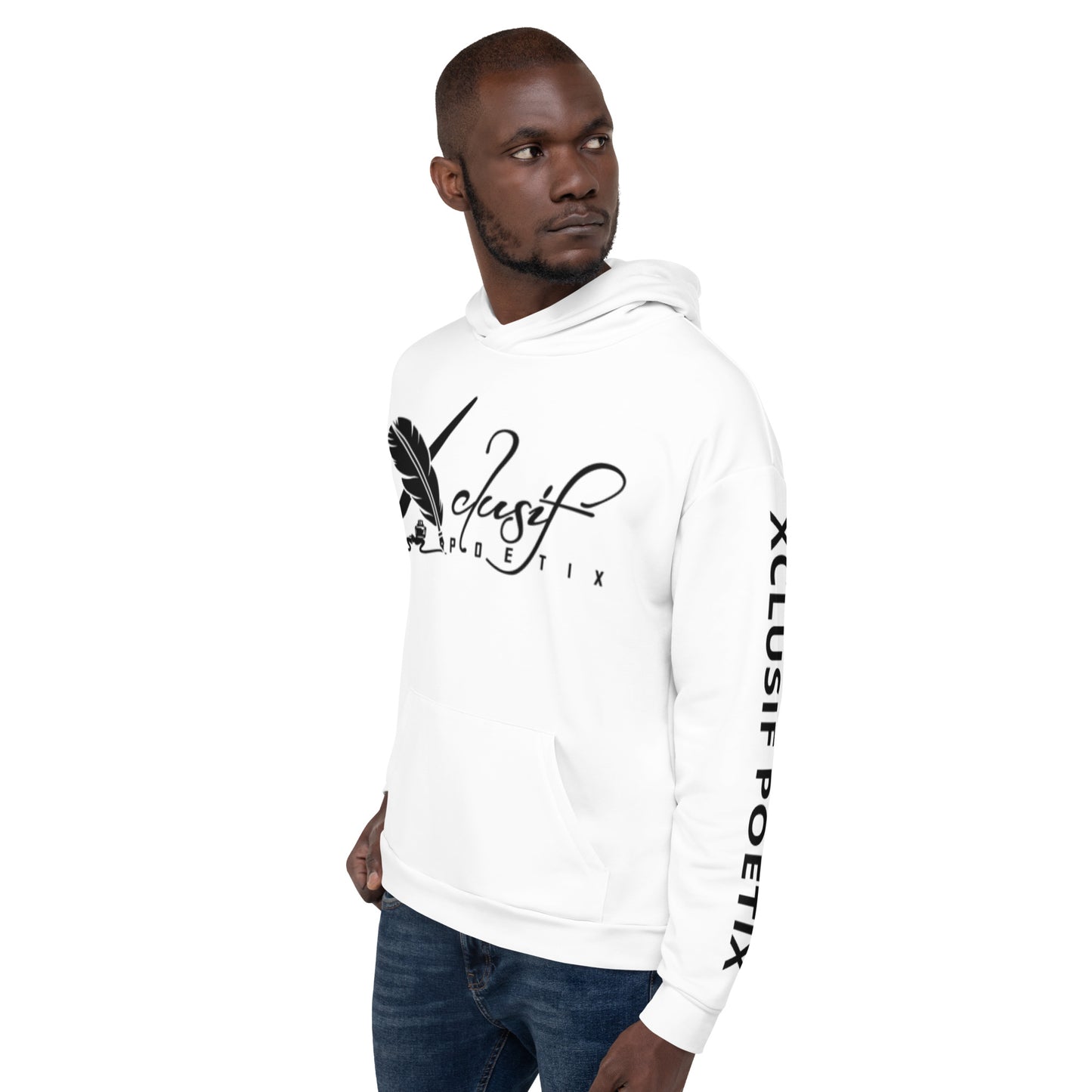 XCLUSIF POETIX WHITE & BLACK Unisex Hoodie