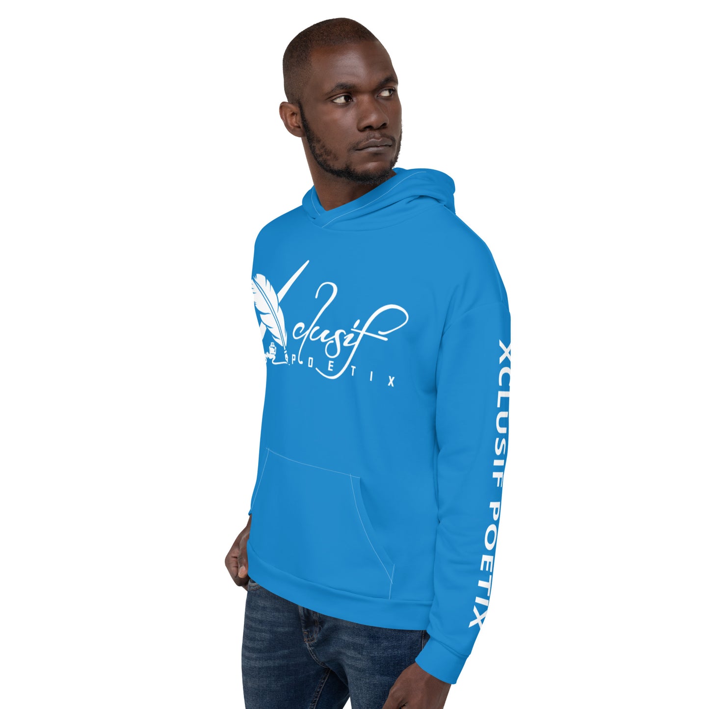 XCLUSIF POETIX BLUE & WHITE Unisex Hoodie