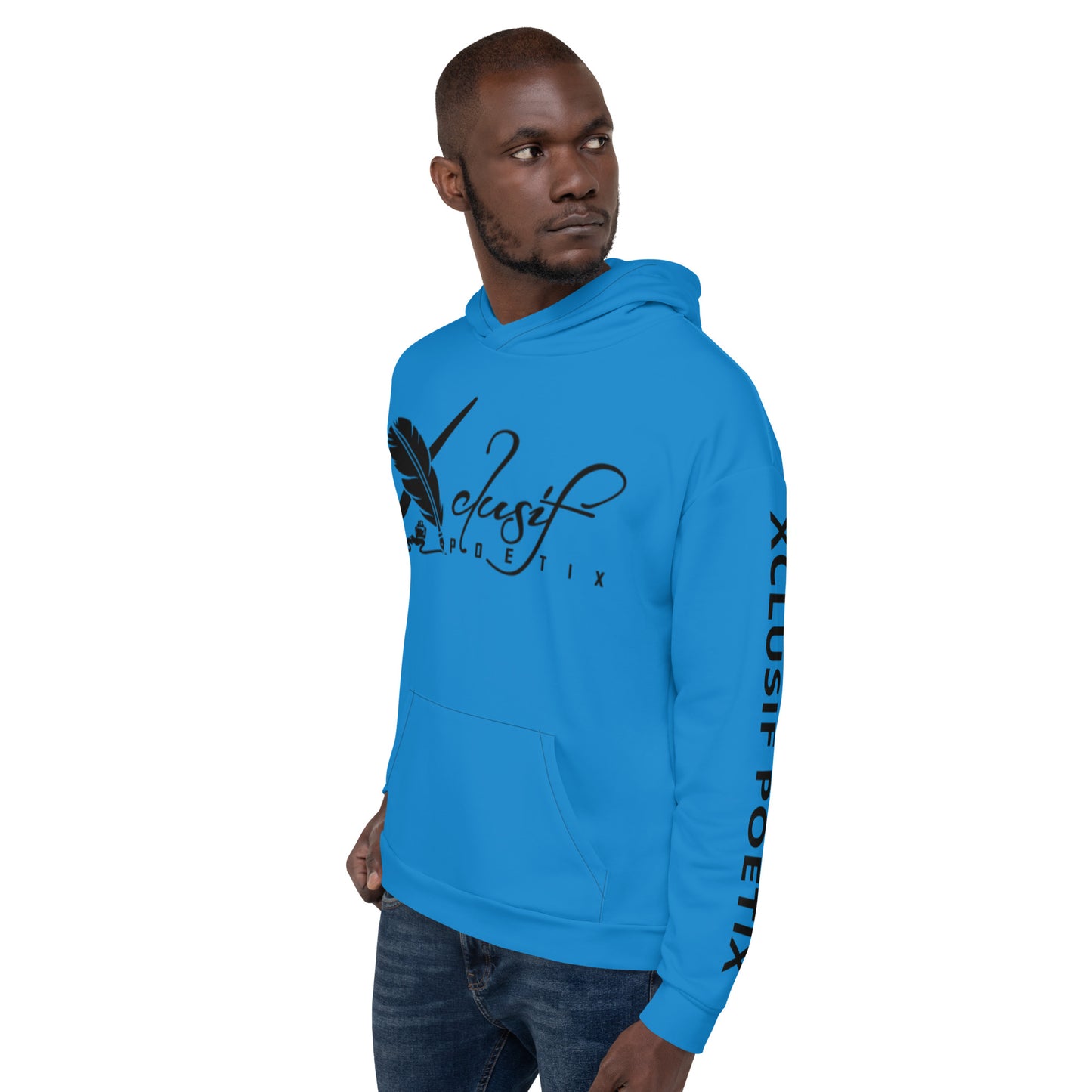 XCLUSIF POETIX BLUE & BLACK Unisex Hoodie