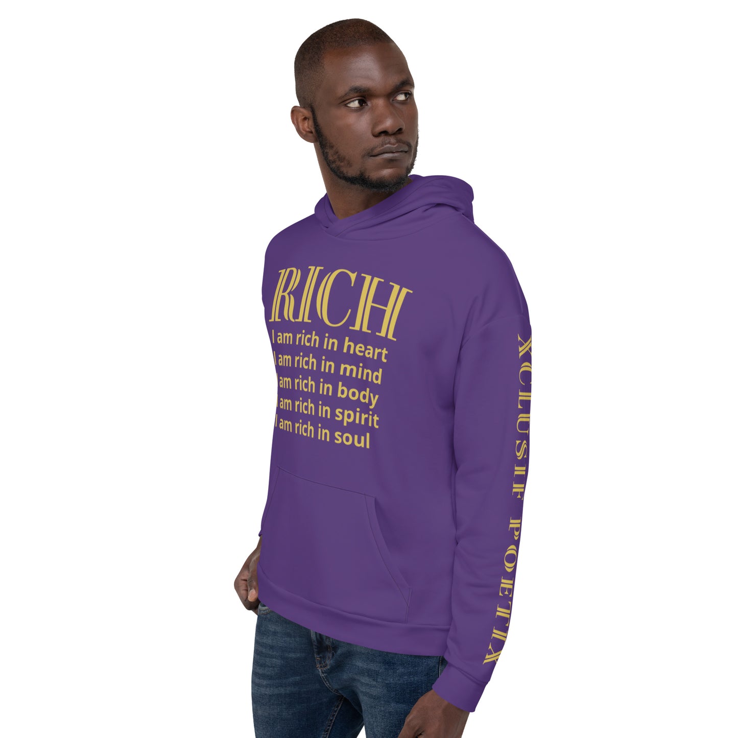 RICH BY XCLUSIF POETIX PURPLE & GOLD Unisex Hoodie