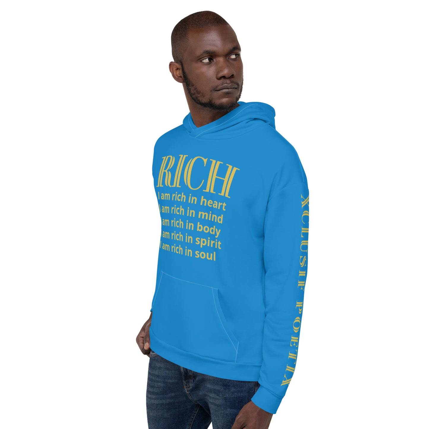 RICH BY XCLUSIF POETIX BLUE & GOLD Unisex Hoodie