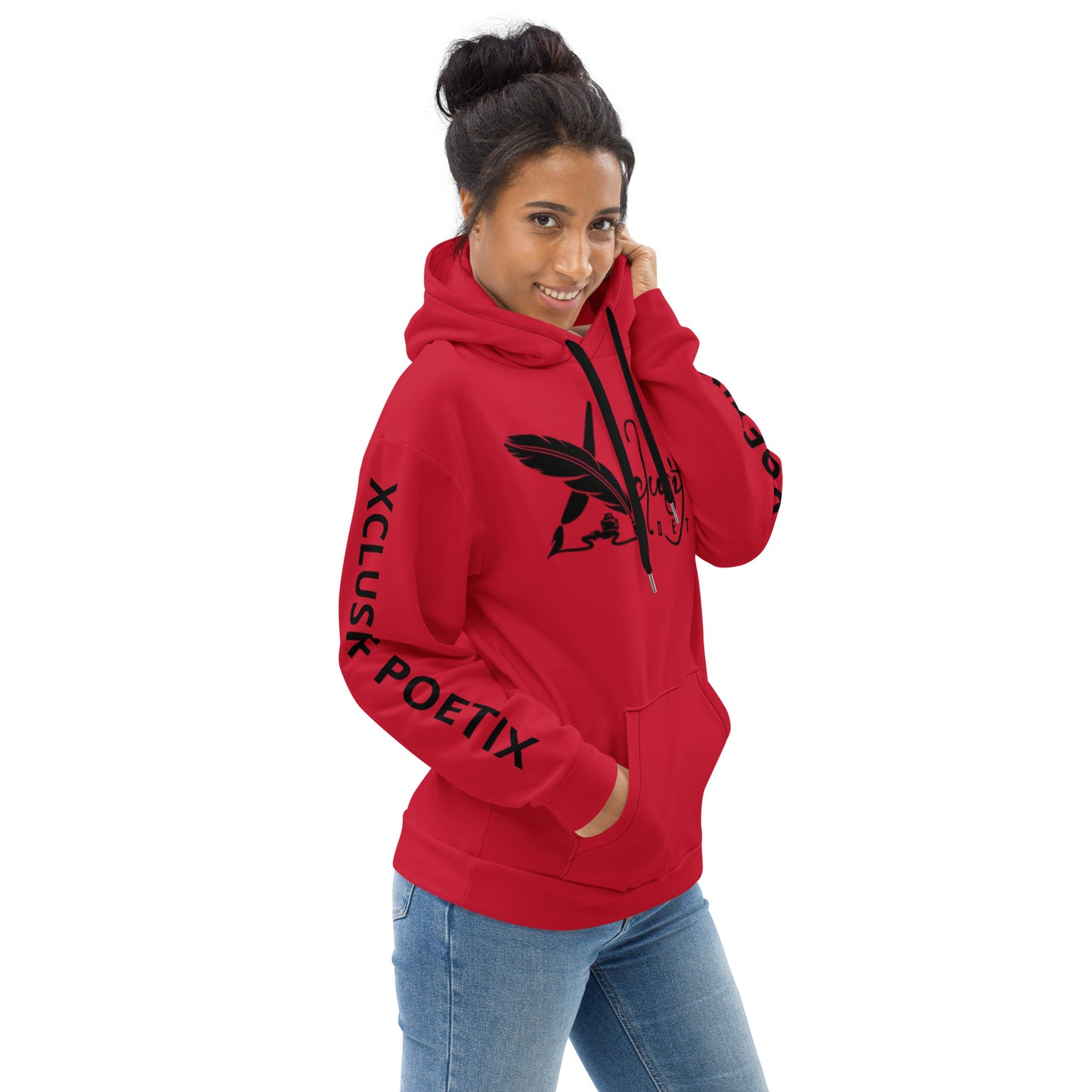 XCLUSIF POETIX RED & BLACK LOGO Unisex Hoodie