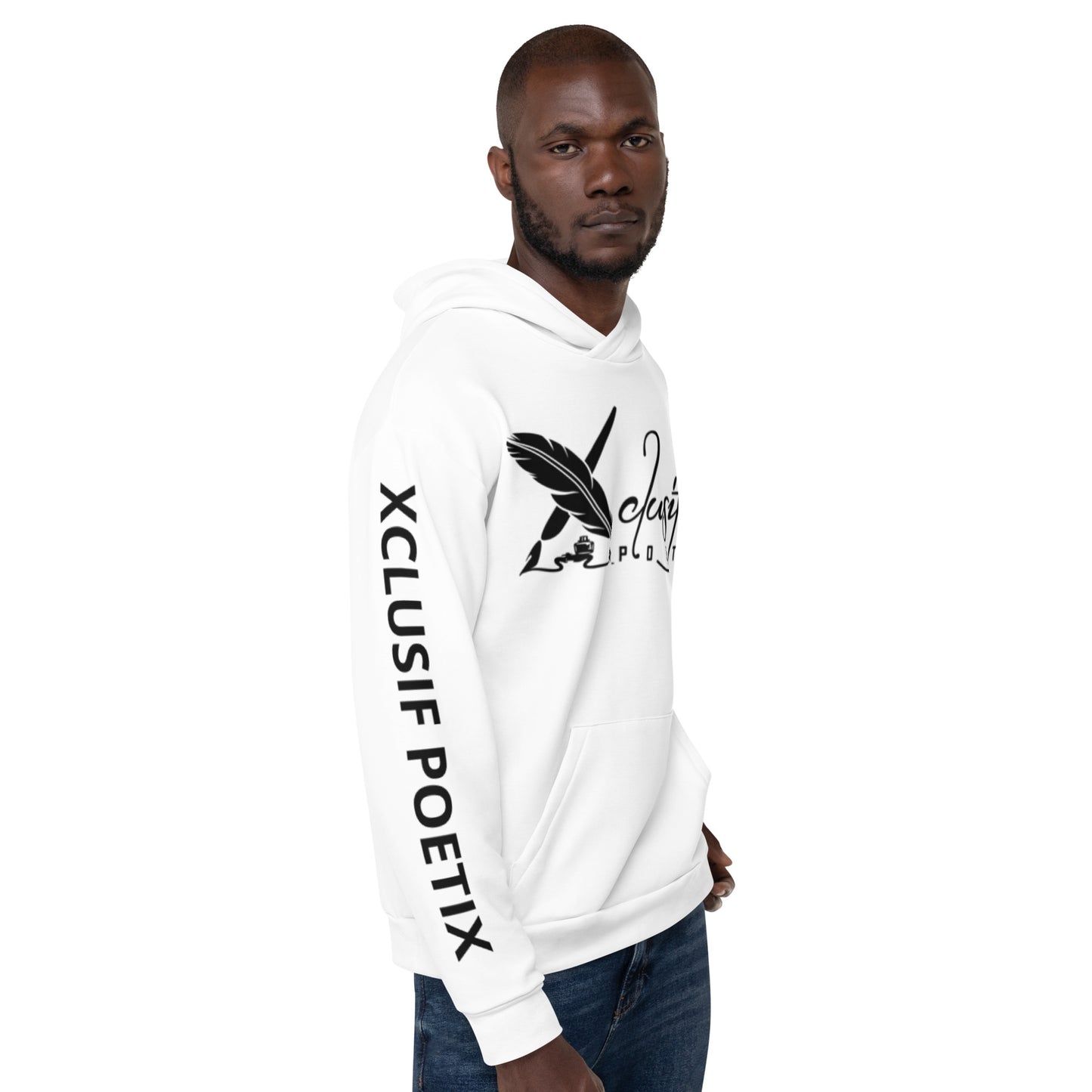 XCLUSIF POETIX WHITE & BLACK Unisex Hoodie