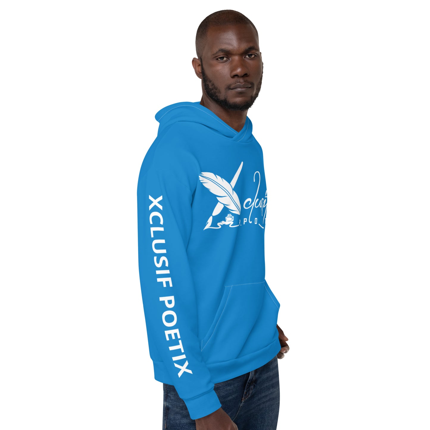 XCLUSIF POETIX BLUE & WHITE Unisex Hoodie