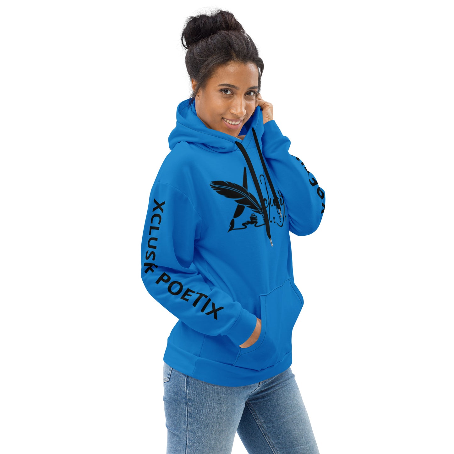 XCLUSIF POETIX BLUE & BLACK Unisex Hoodie