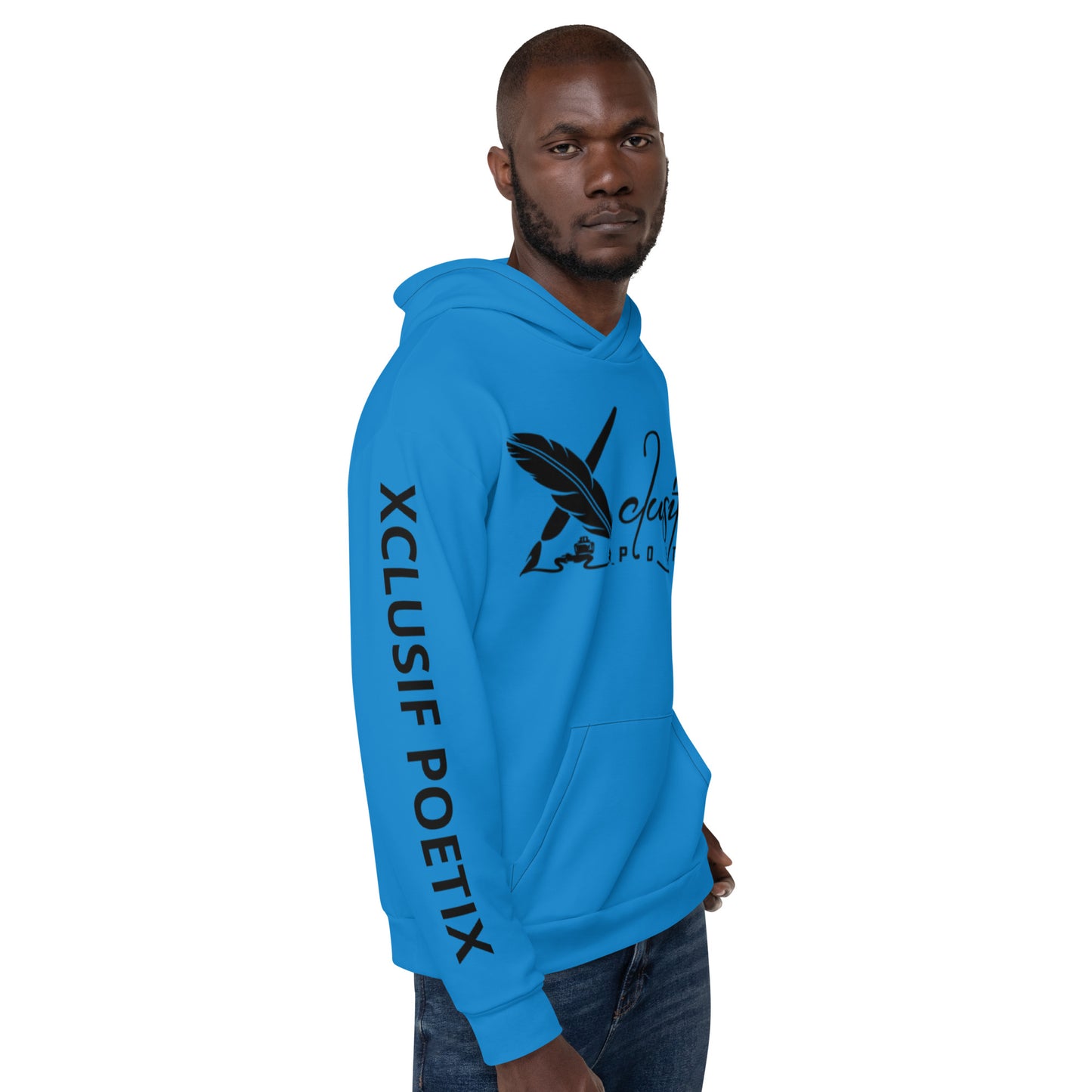 XCLUSIF POETIX BLUE & BLACK Unisex Hoodie