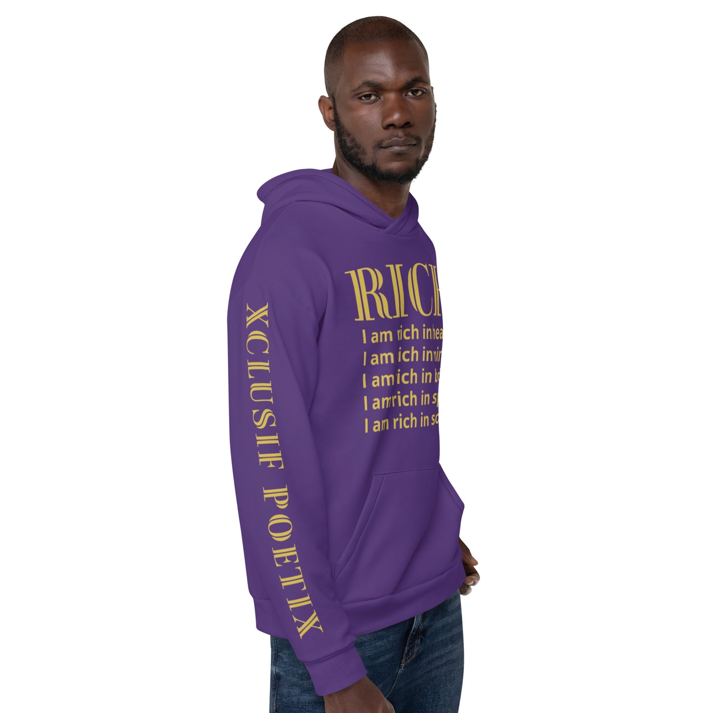 RICH BY XCLUSIF POETIX PURPLE & GOLD Unisex Hoodie