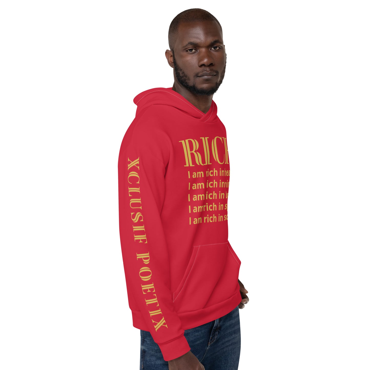 RICH BY XCLUSIF POETIX RED & GOLD Unisex Hoodie