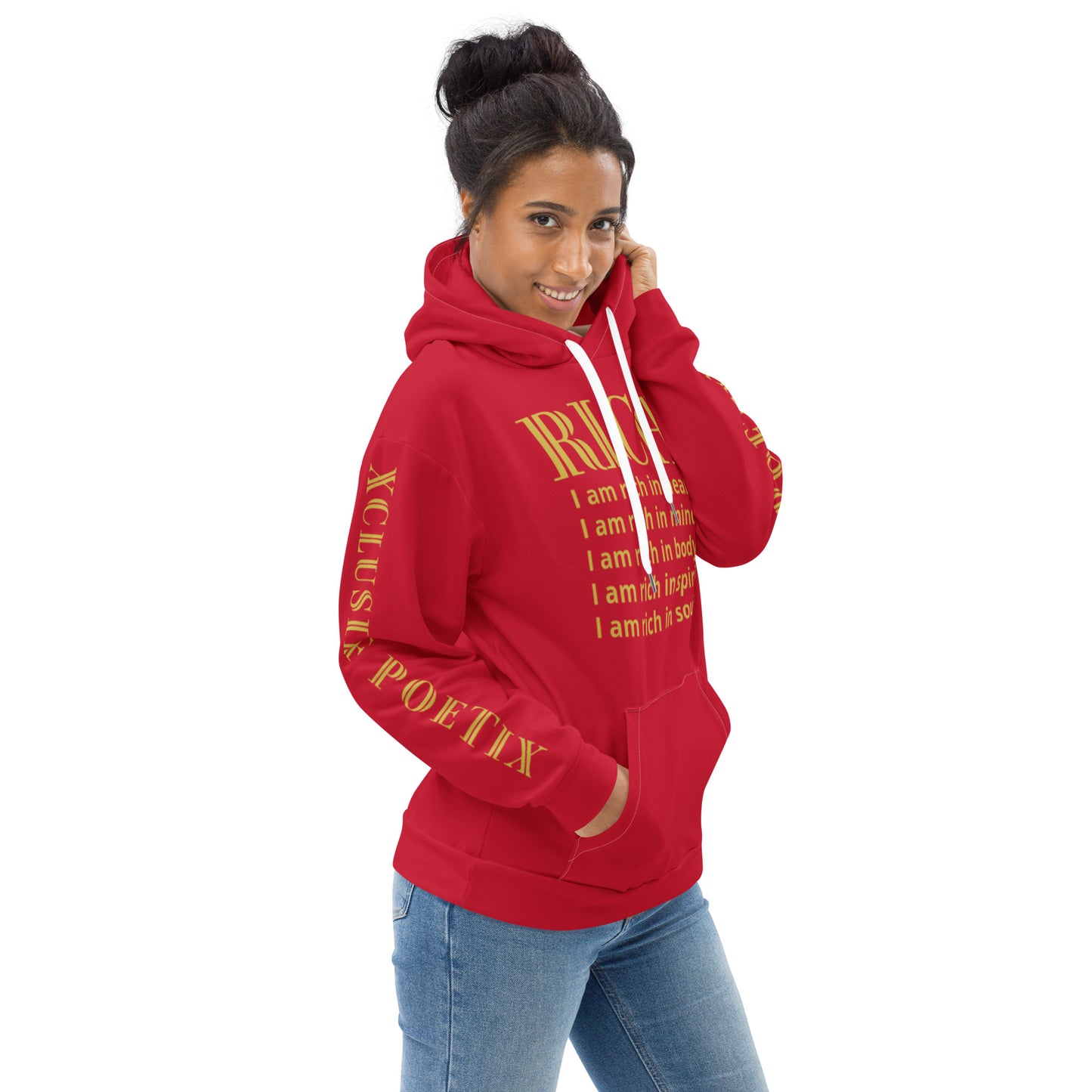 RICH BY XCLUSIF POETIX RED & GOLD Unisex Hoodie