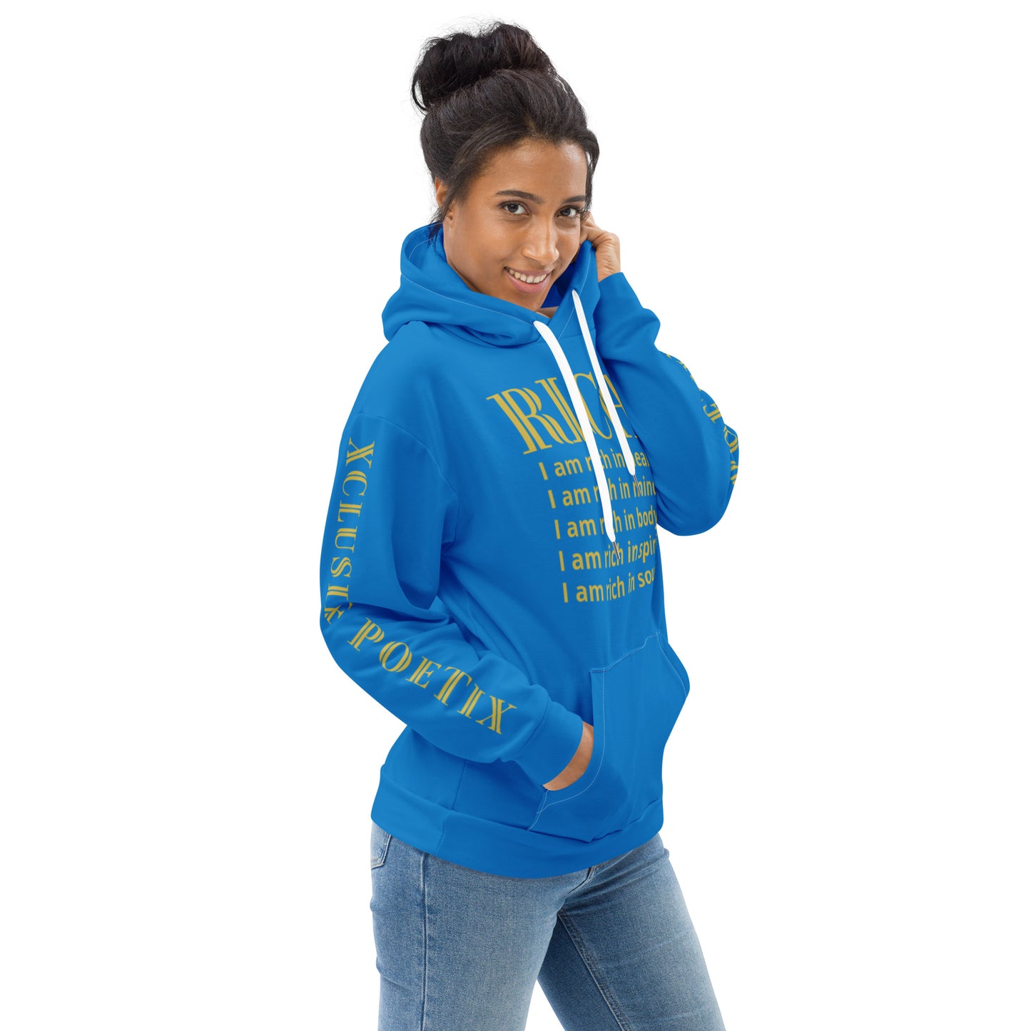 RICH BY XCLUSIF POETIX BLUE & GOLD Unisex Hoodie