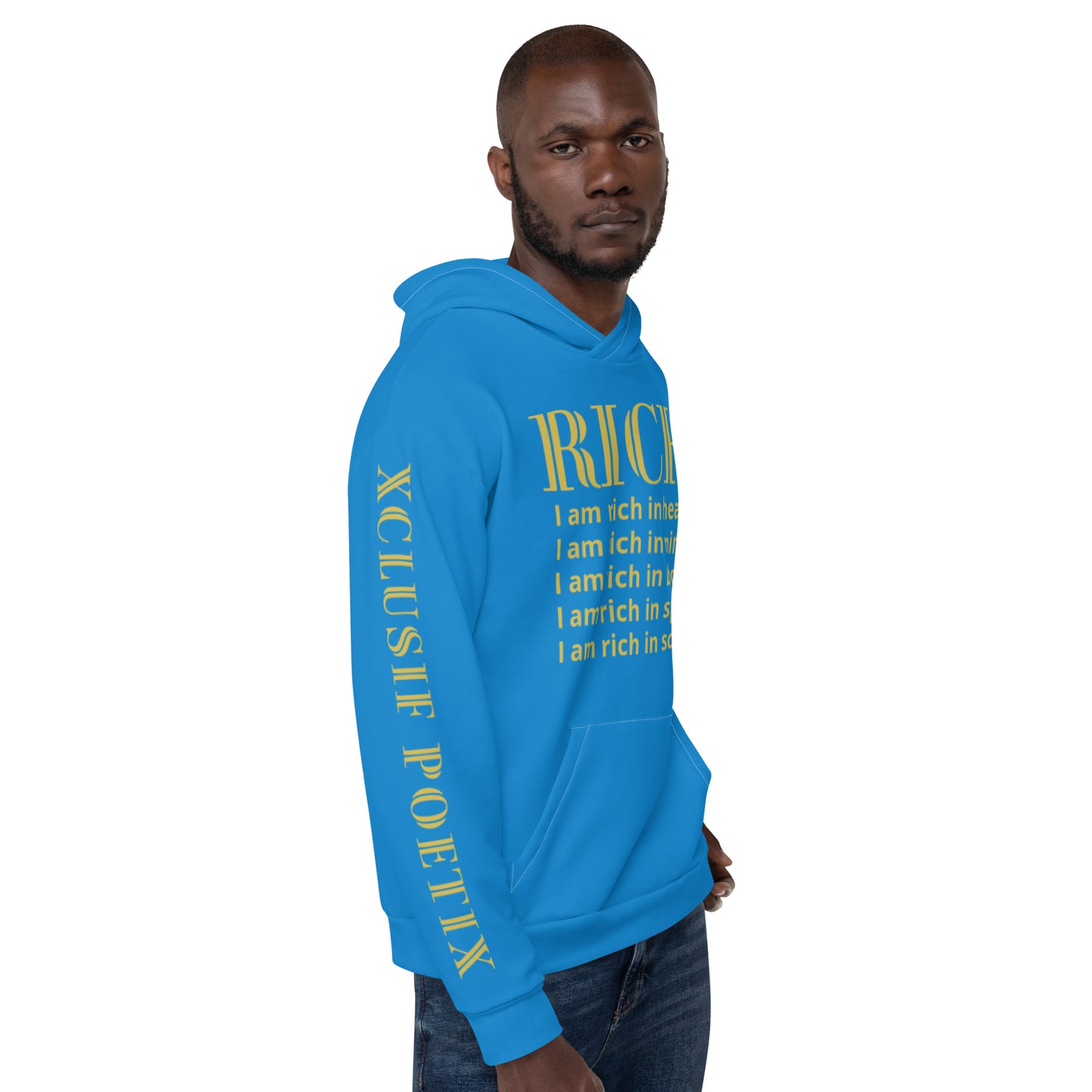 RICH BY XCLUSIF POETIX BLUE & GOLD Unisex Hoodie