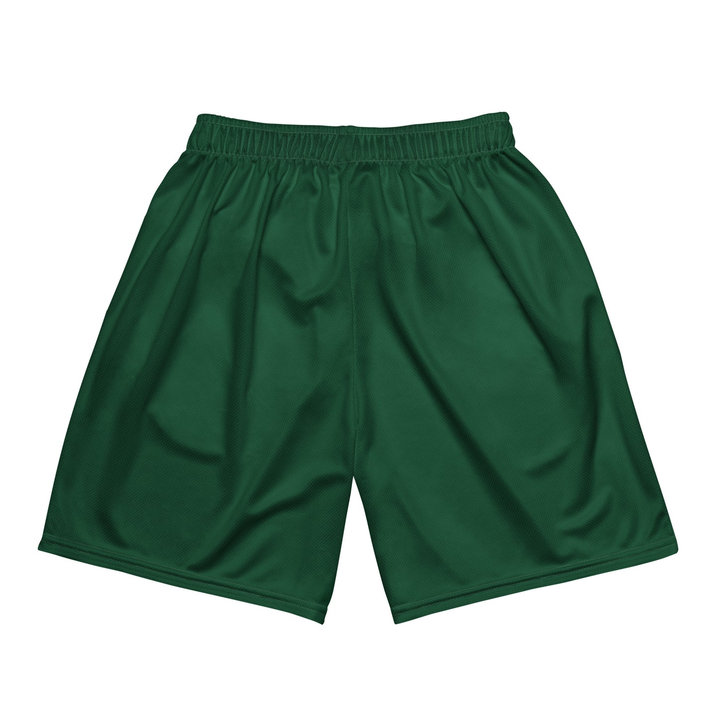 BLESSED BY XCLUSIF POETIX FOREST GREEN & WHITE Unisex mesh shorts