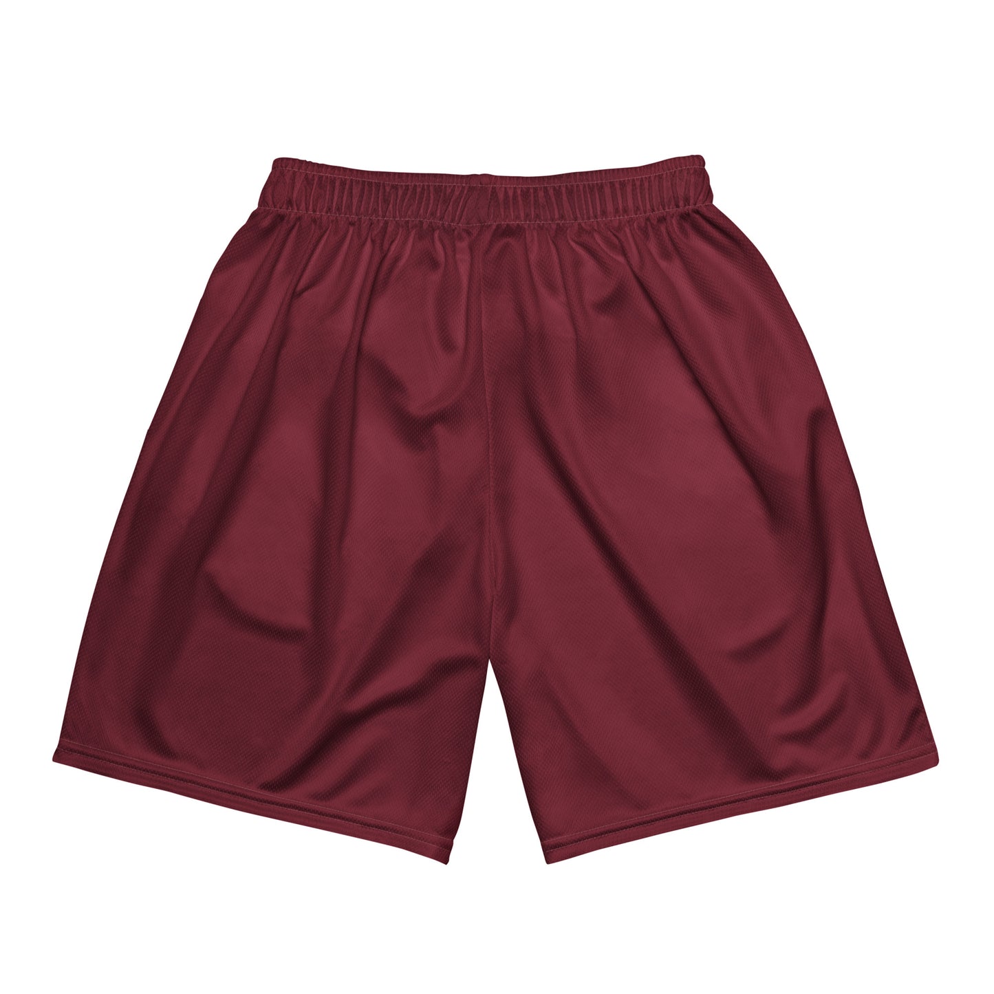 BLESSED BY XCLUSIF POETIX BURGUNDY & WHITE Unisex mesh shorts