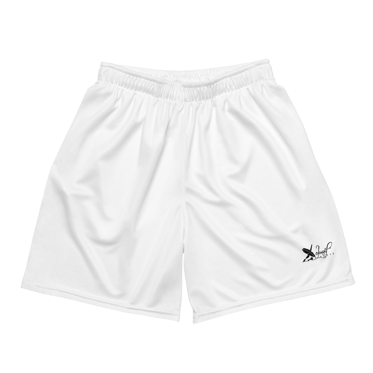 XCLUSIF POETIX WHITE Unisex mesh shorts