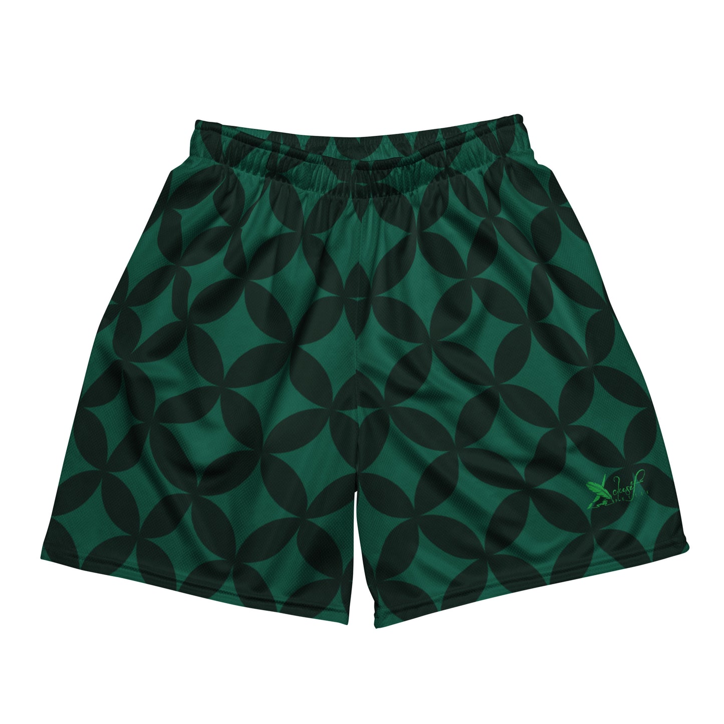 XCLUSIF POETIX LUXURY GREEN Unisex mesh shorts