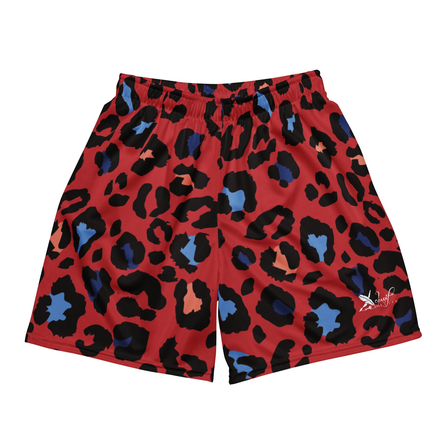 XCLUSIF POETIX RED LEOPARD Unisex mesh shorts