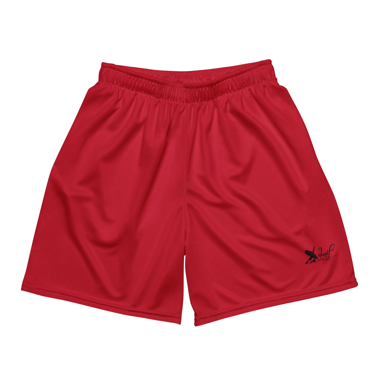 XCLUSIF POETIX RED & BLACK LOGO Unisex mesh shorts