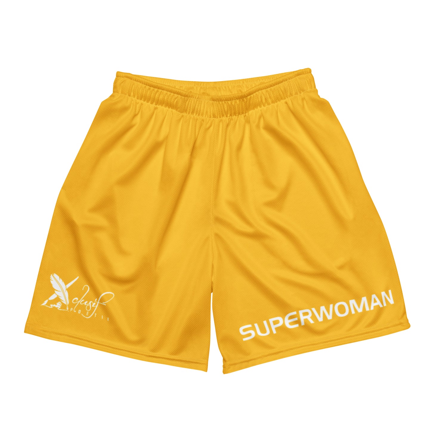 SUPERWOMAN BY XCLUSIF POETIX YELLOW & WHITE Unisex mesh shorts