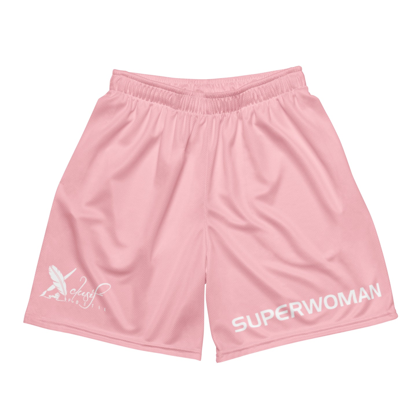 SUPERWOMAN BY XCLUSIF POETIX PINK & WHITE Unisex mesh shorts