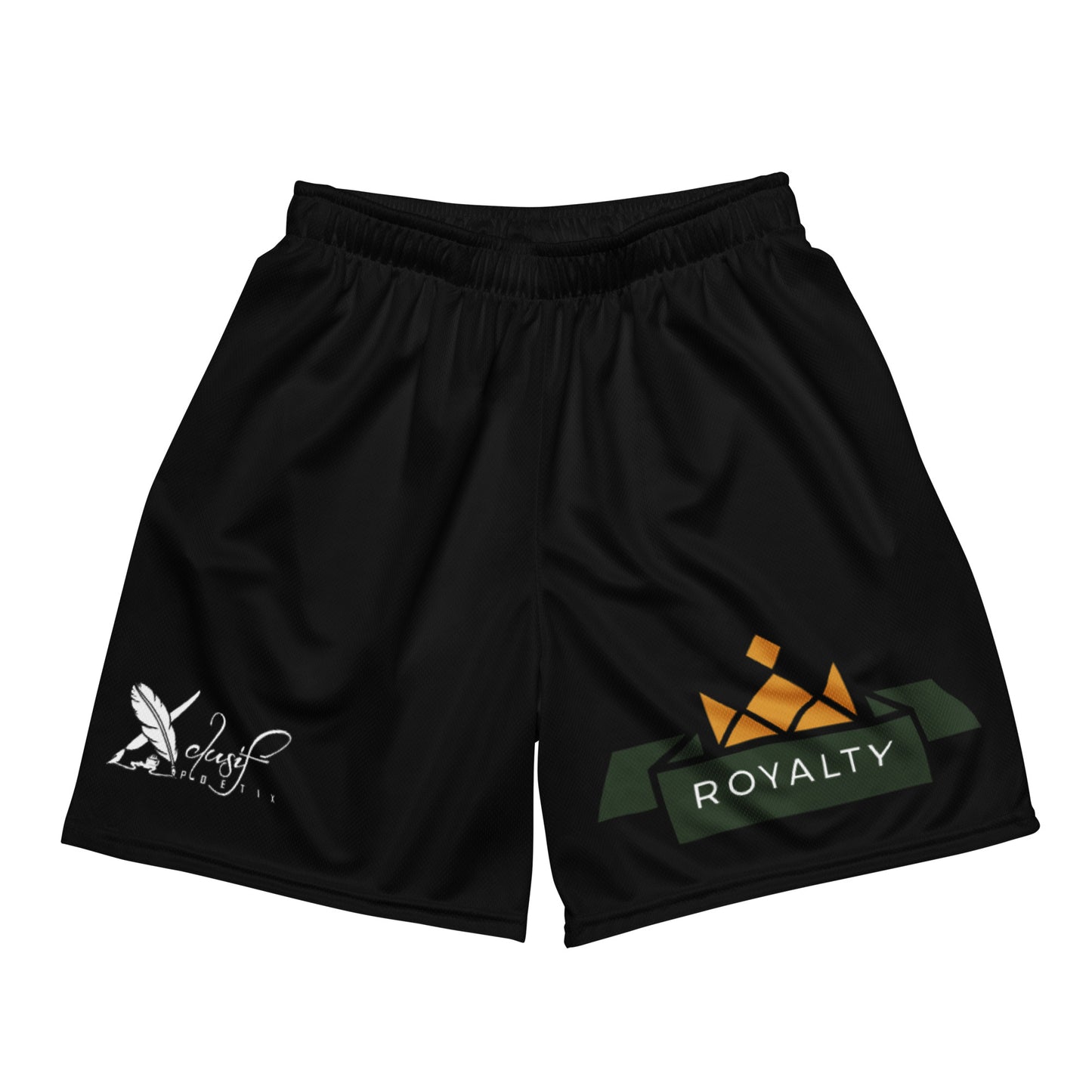 ROYALTY BY XCLUSIF POETIX BLACK Unisex mesh shorts