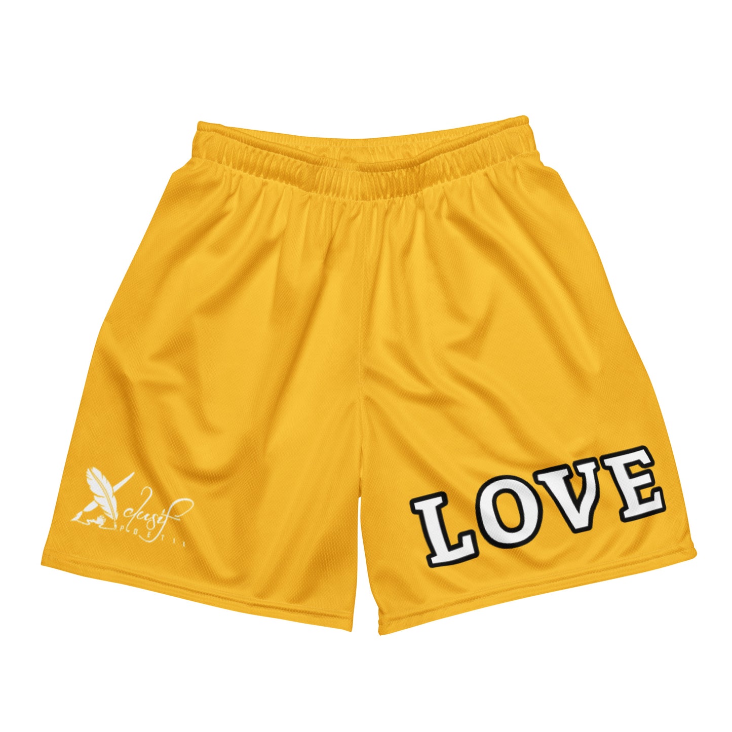 LOVE BY XCLUSIF POETIX YELLOW Unisex mesh shorts