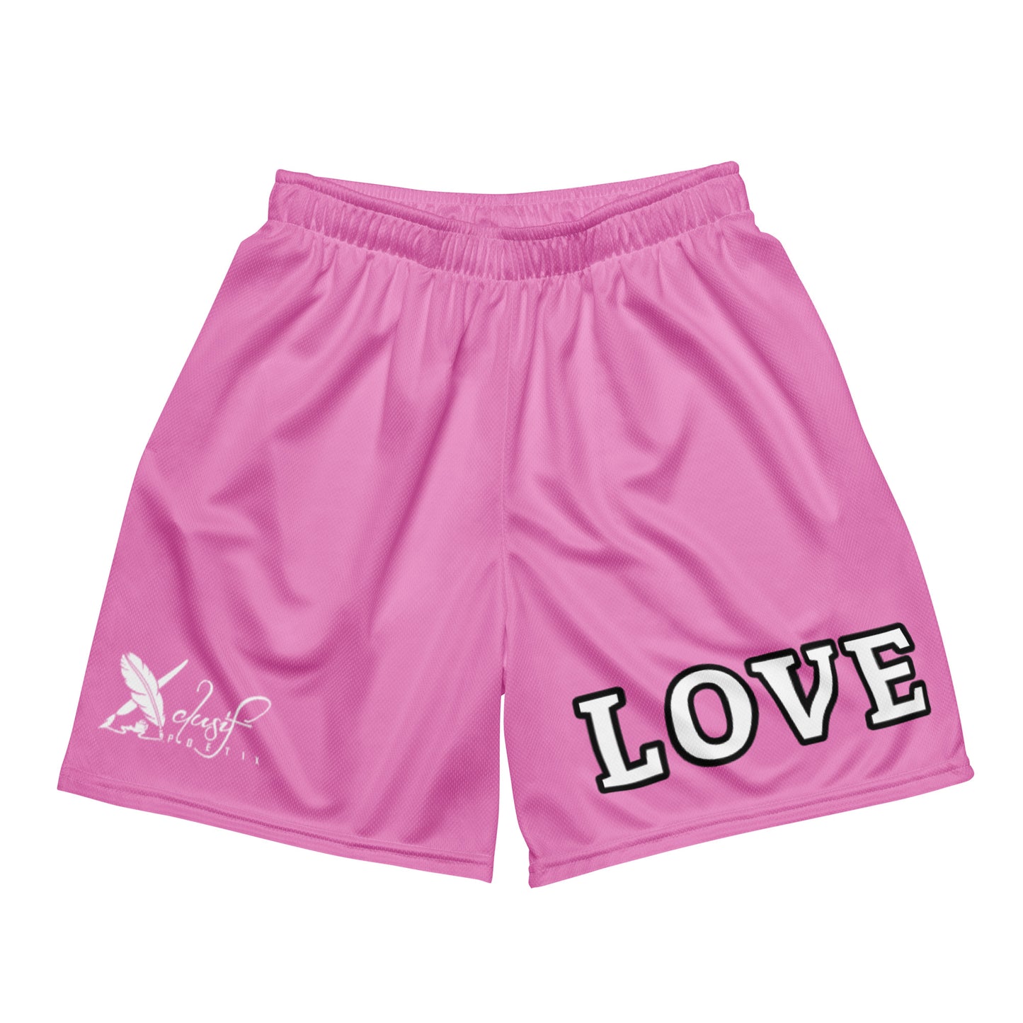 LOVE BY XCLUSIF POETIX LAVENDER Unisex mesh shorts