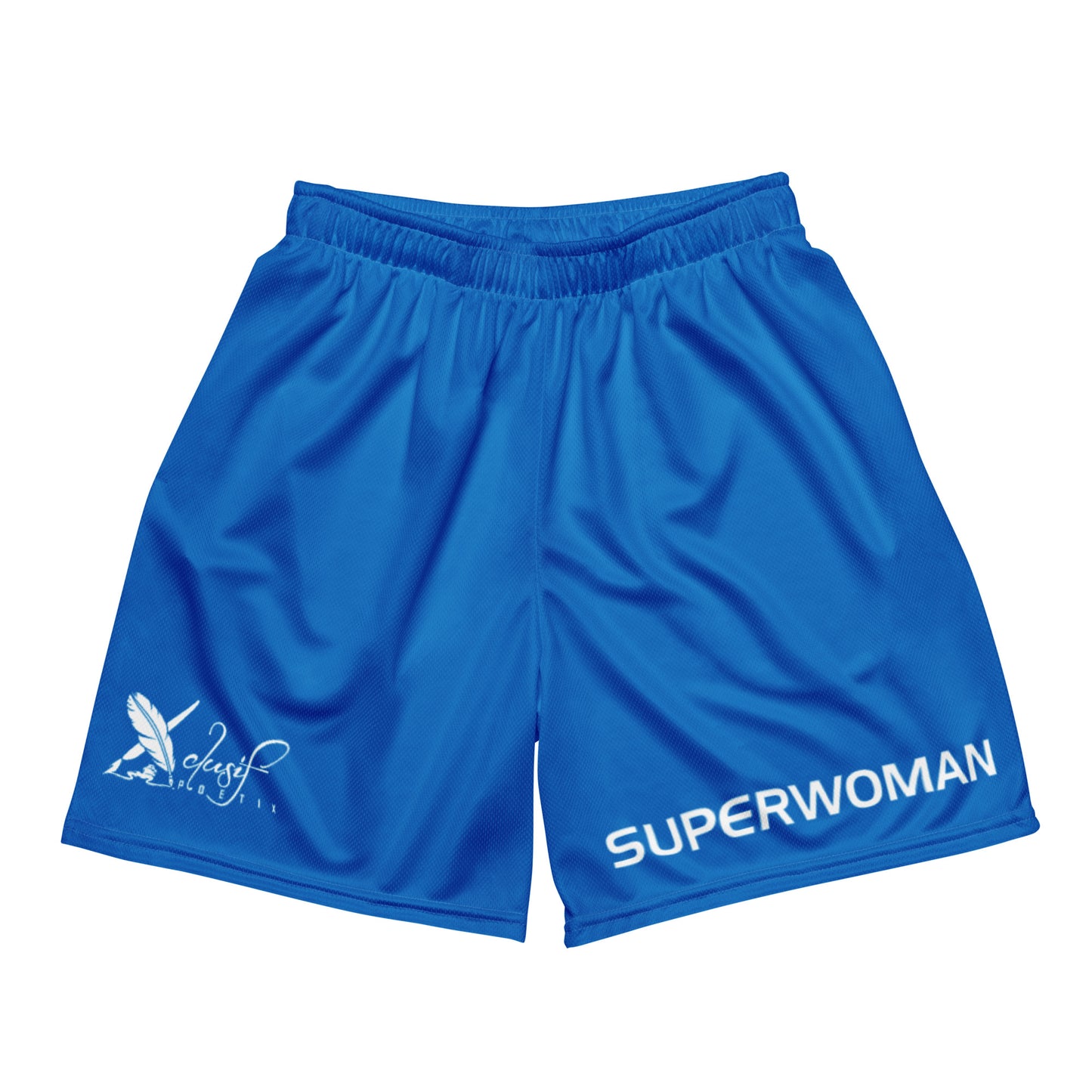 SUPERWOMAN BY XCLUSIF POETIX BLUE & WHITE Unisex mesh shorts