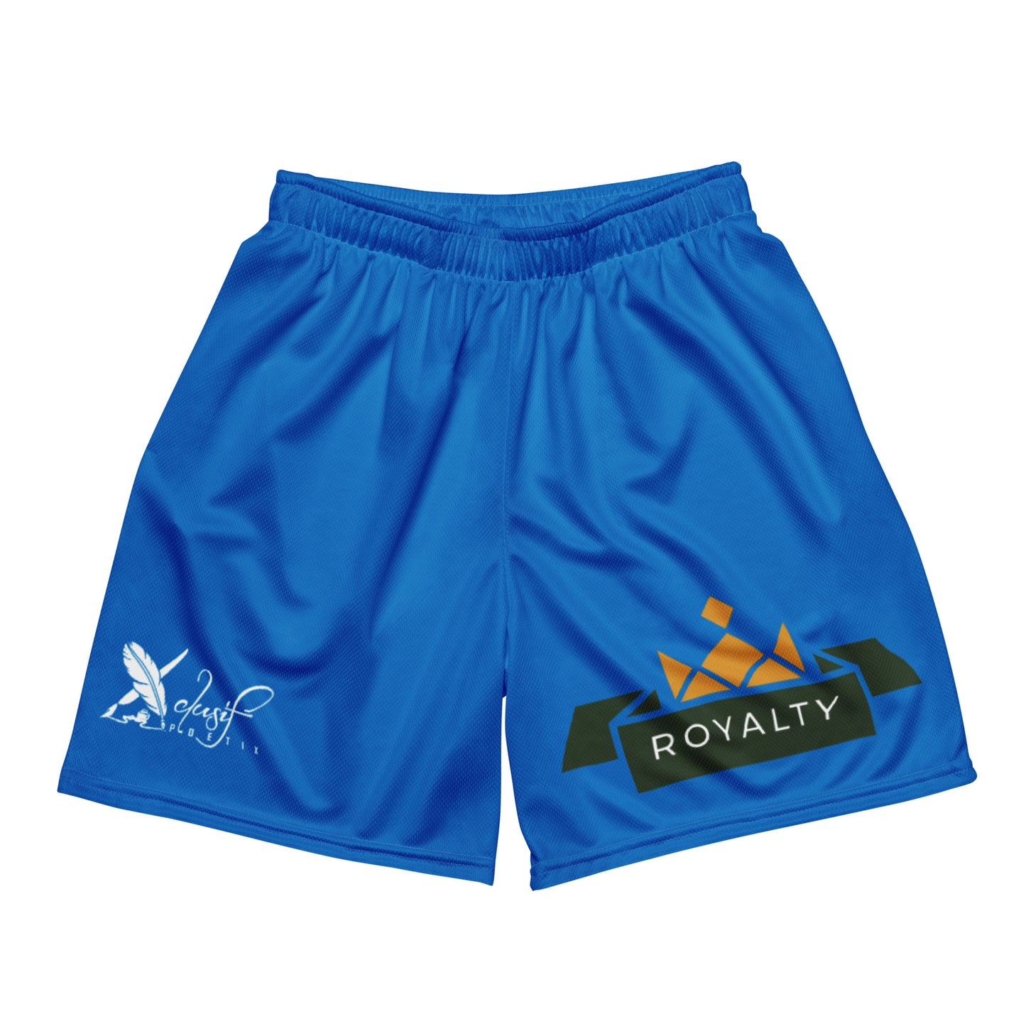 ROYALTY BY XCLUSIF POETIX BLUE Unisex mesh shorts