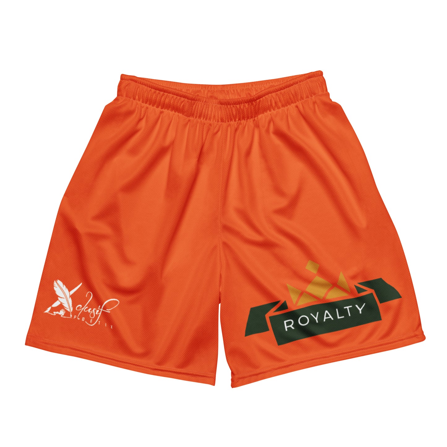 ROYALTY BY XCLUSIF POETIX ORANGE Unisex mesh shorts