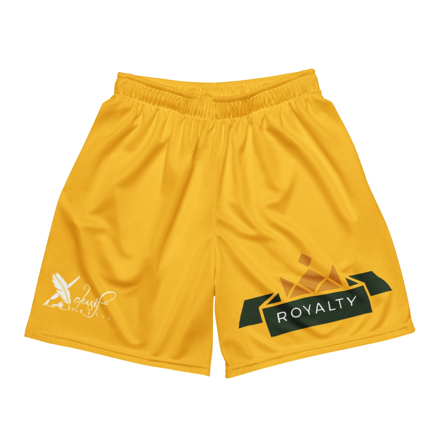 ROYALTY BY XCLUSIF POETIX YELLOW Unisex mesh shorts