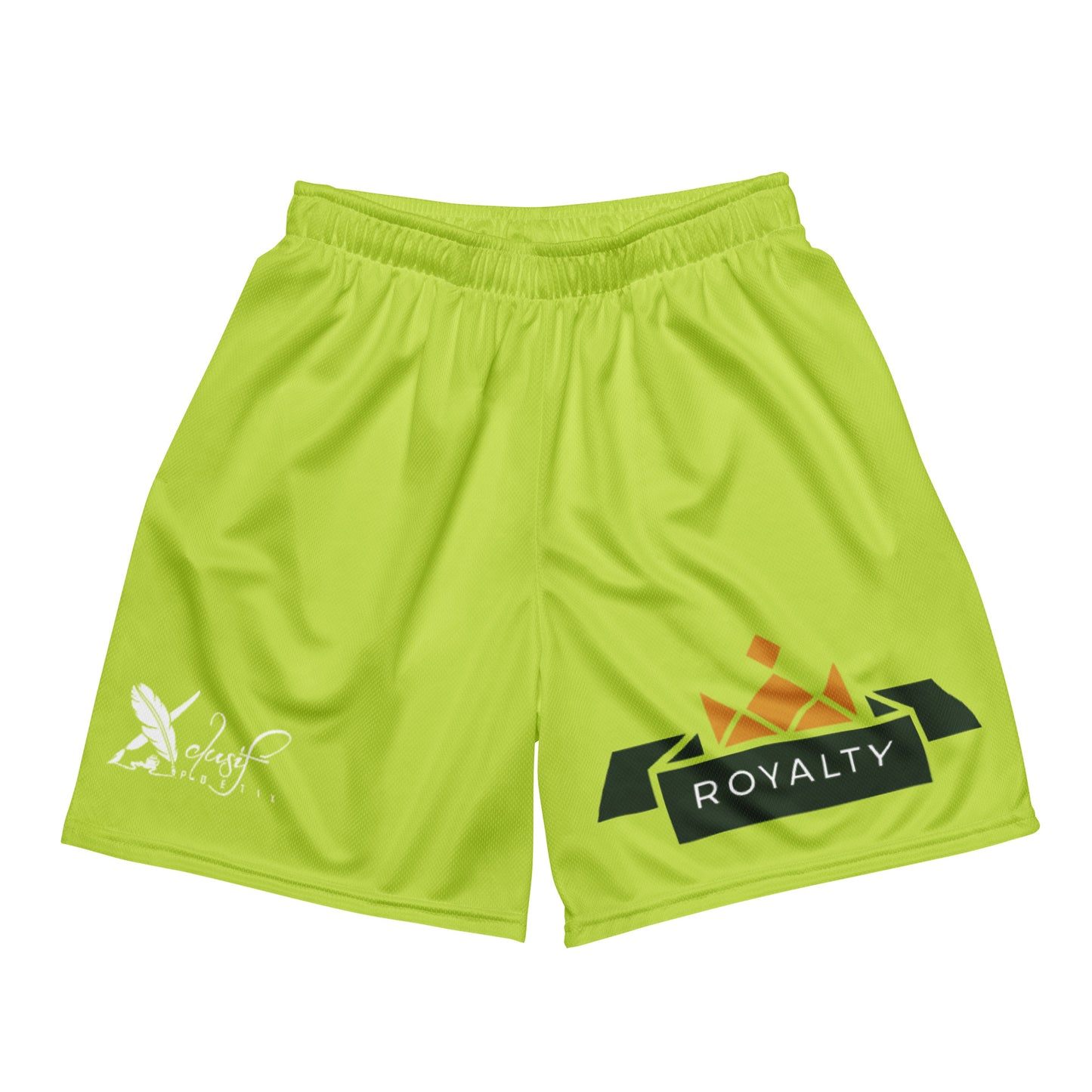 ROYALTY BY XCLUSIF POETIX LIGHT GREEN Unisex mesh shorts