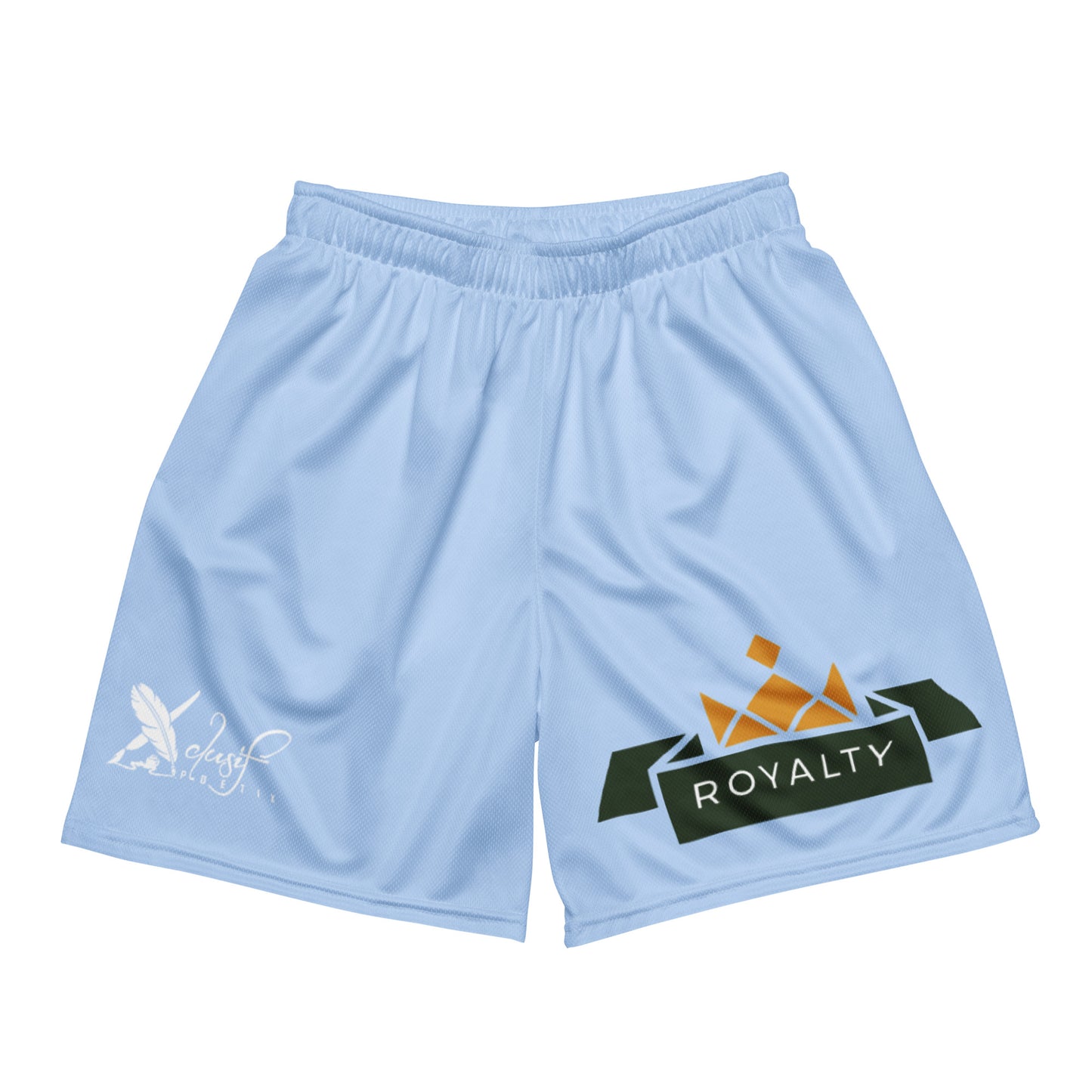 ROYALTY BY XCLUSIF POETIX LIGHT BLUE Unisex mesh shorts