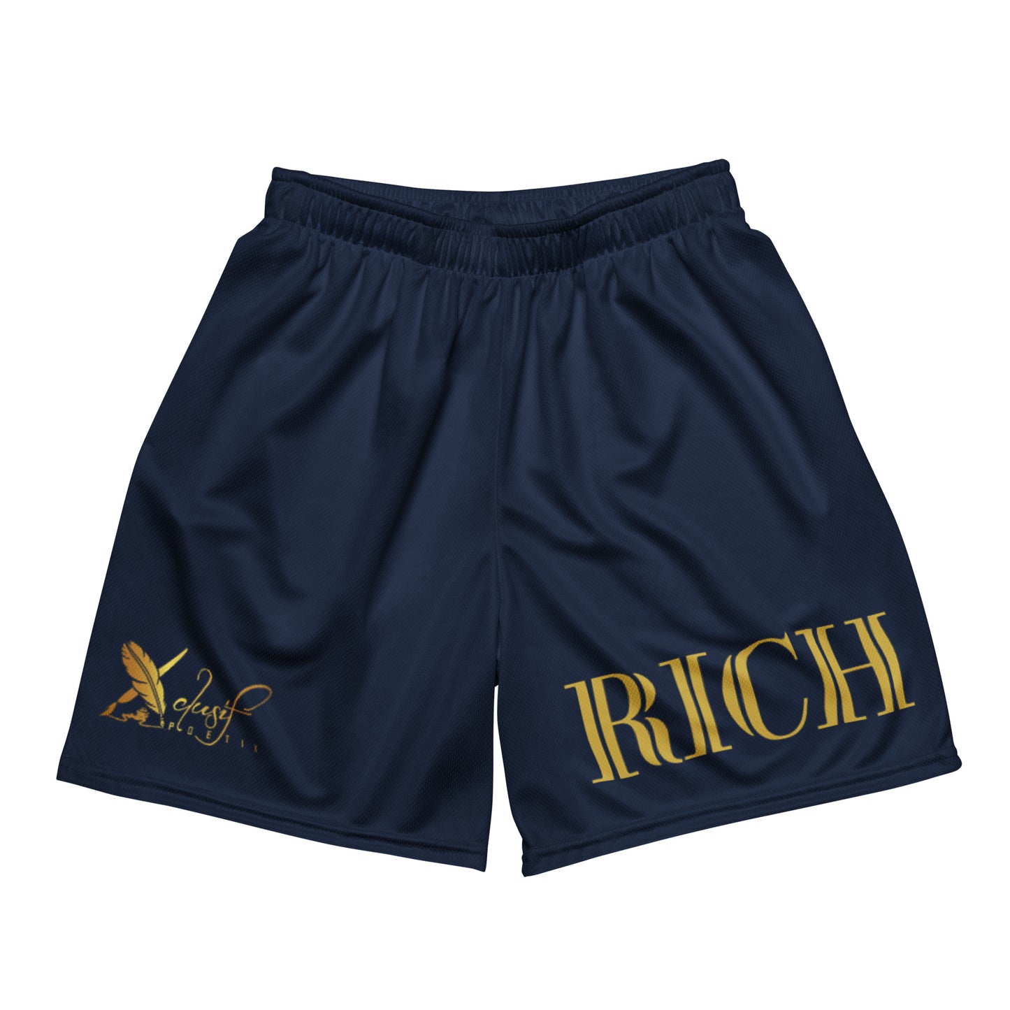 RICH BY XCLUSIF POETIX NAVY & GOLD Unisex mesh shorts