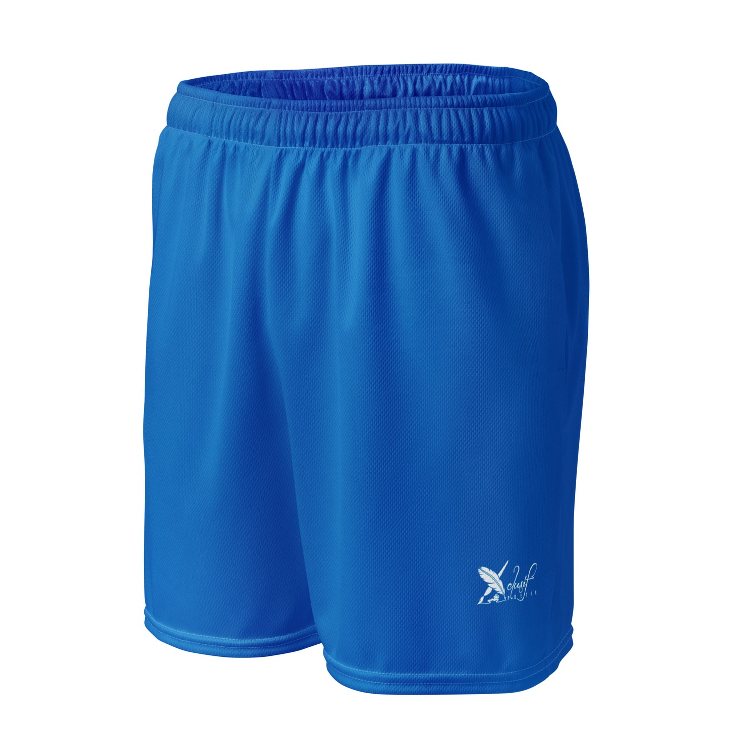 XCLUSIF POETIX BLUE & WHITE LOGO Unisex mesh shorts