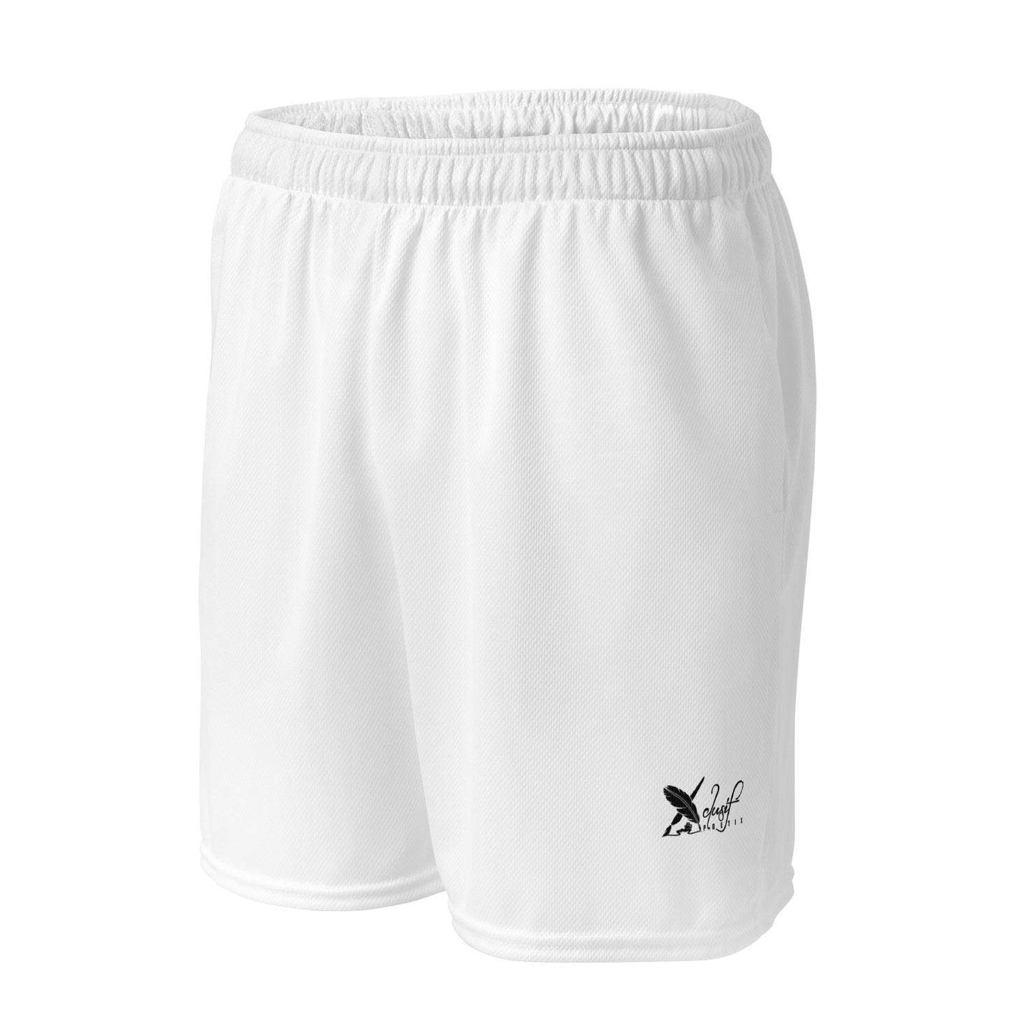 XCLUSIF POETIX WHITE Unisex mesh shorts